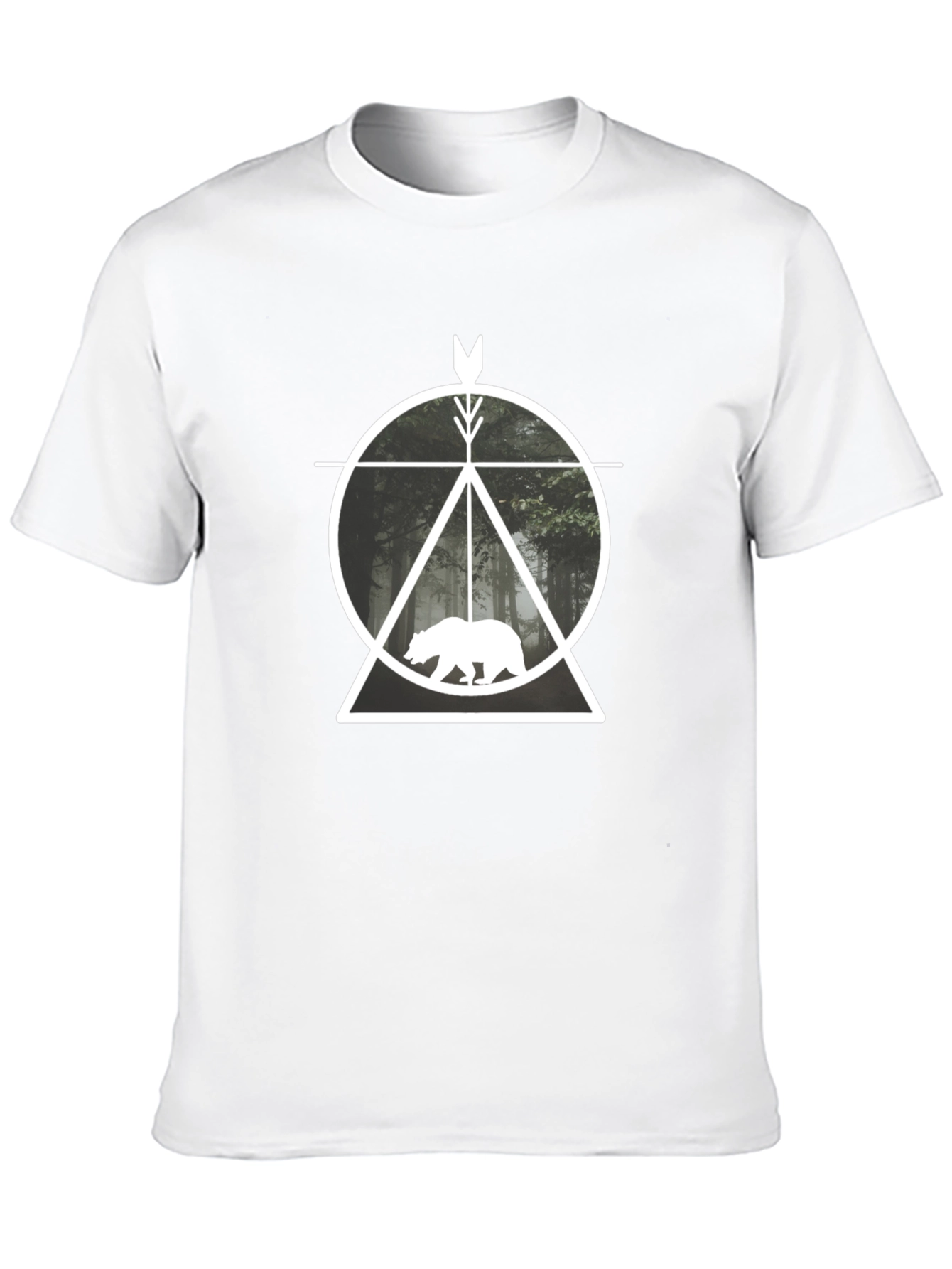 Nature Arrow Bear T-Shirt - Mens Black Tee
