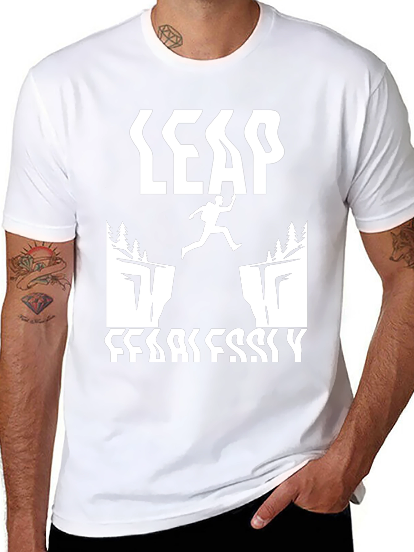 Leap Fearlessly Graphic T-Shirt - Mens