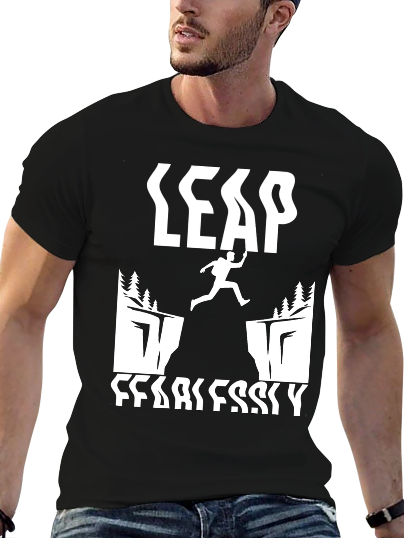 Leap Fearlessly Graphic T-Shirt - Mens