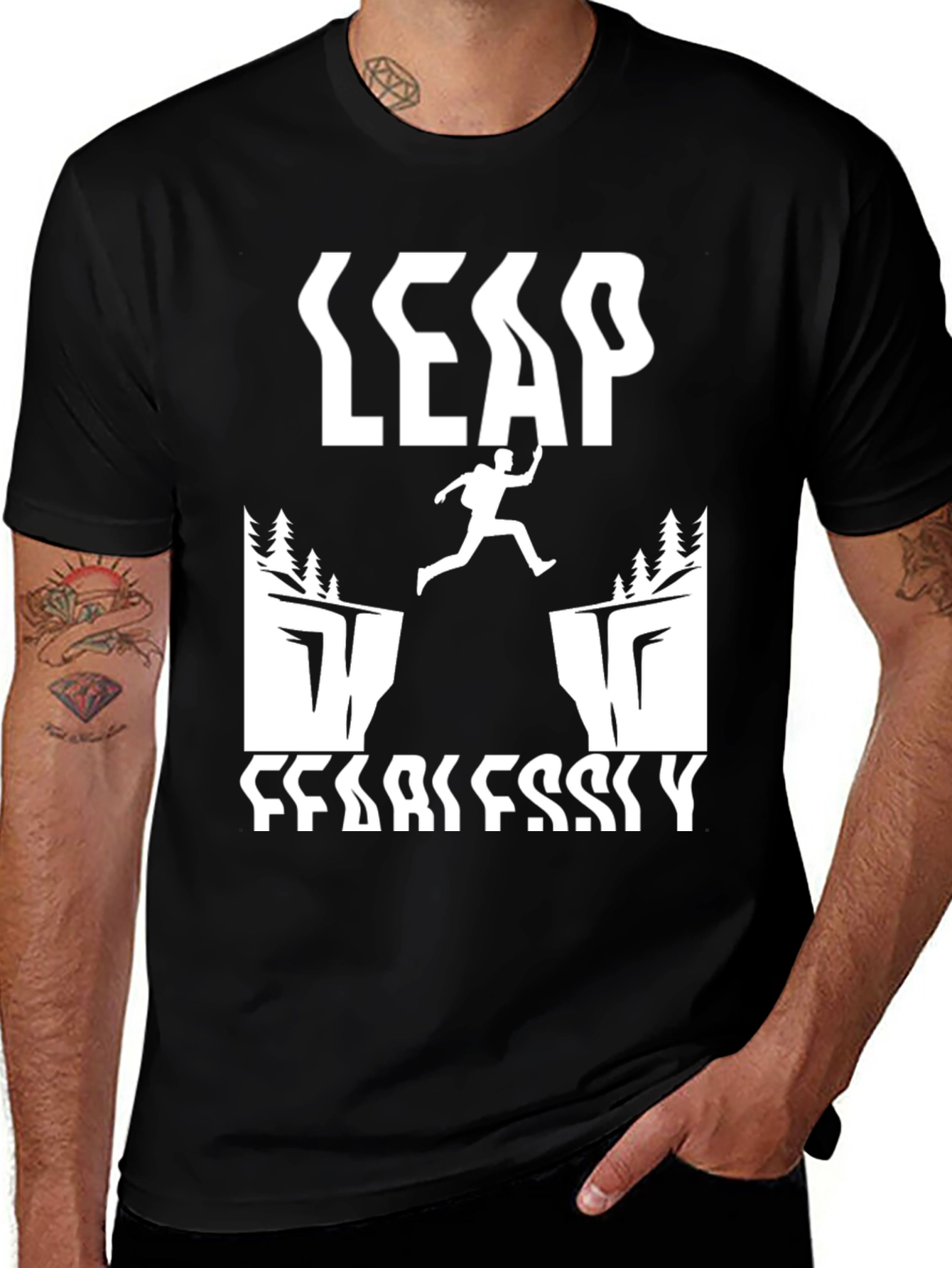 Leap Fearlessly Graphic T-Shirt - Mens