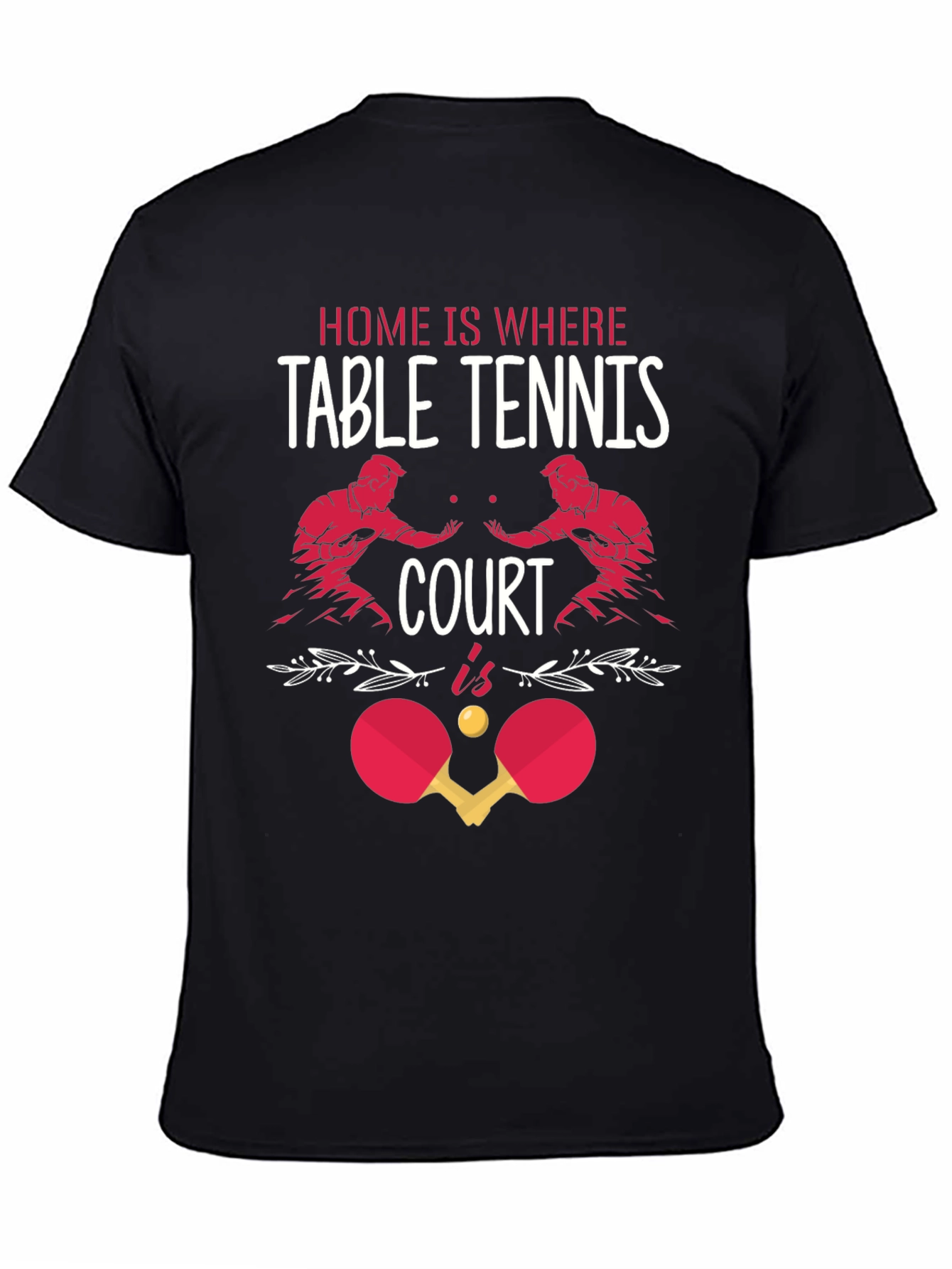 Table Tennis Court Graphic Tee - Ping Pong Lover Shirt