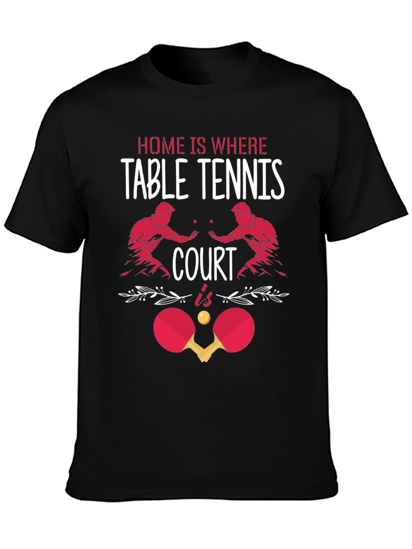 Table Tennis Court Graphic Tee - Ping Pong Lover Shirt