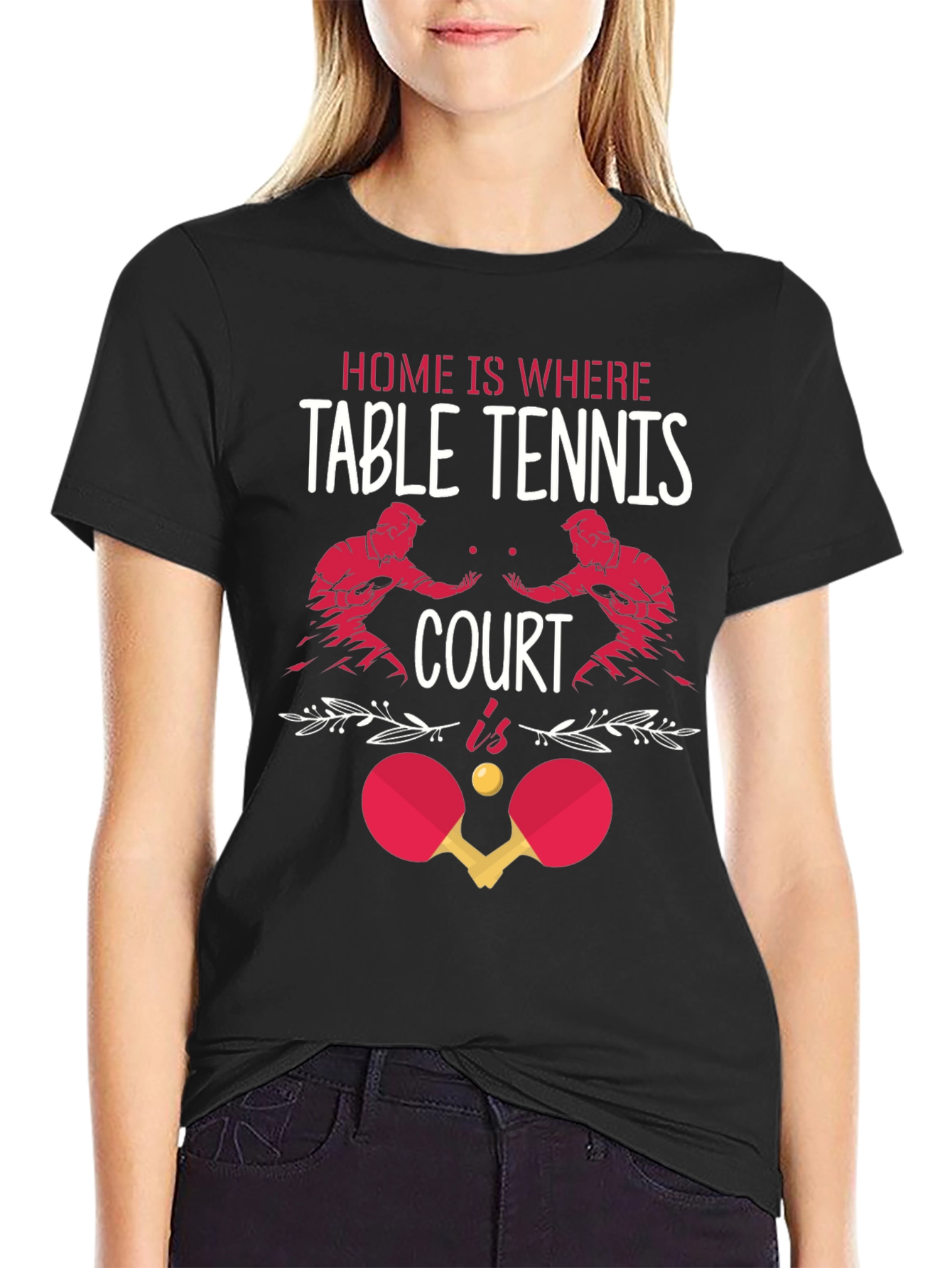 Table Tennis Court Graphic Tee - Ping Pong Lover Shirt
