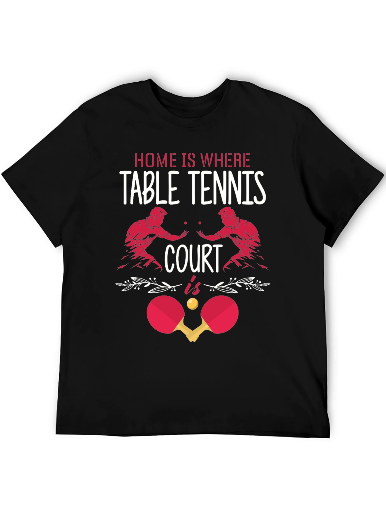 Table Tennis Court Graphic Tee - Ping Pong Lover Shirt