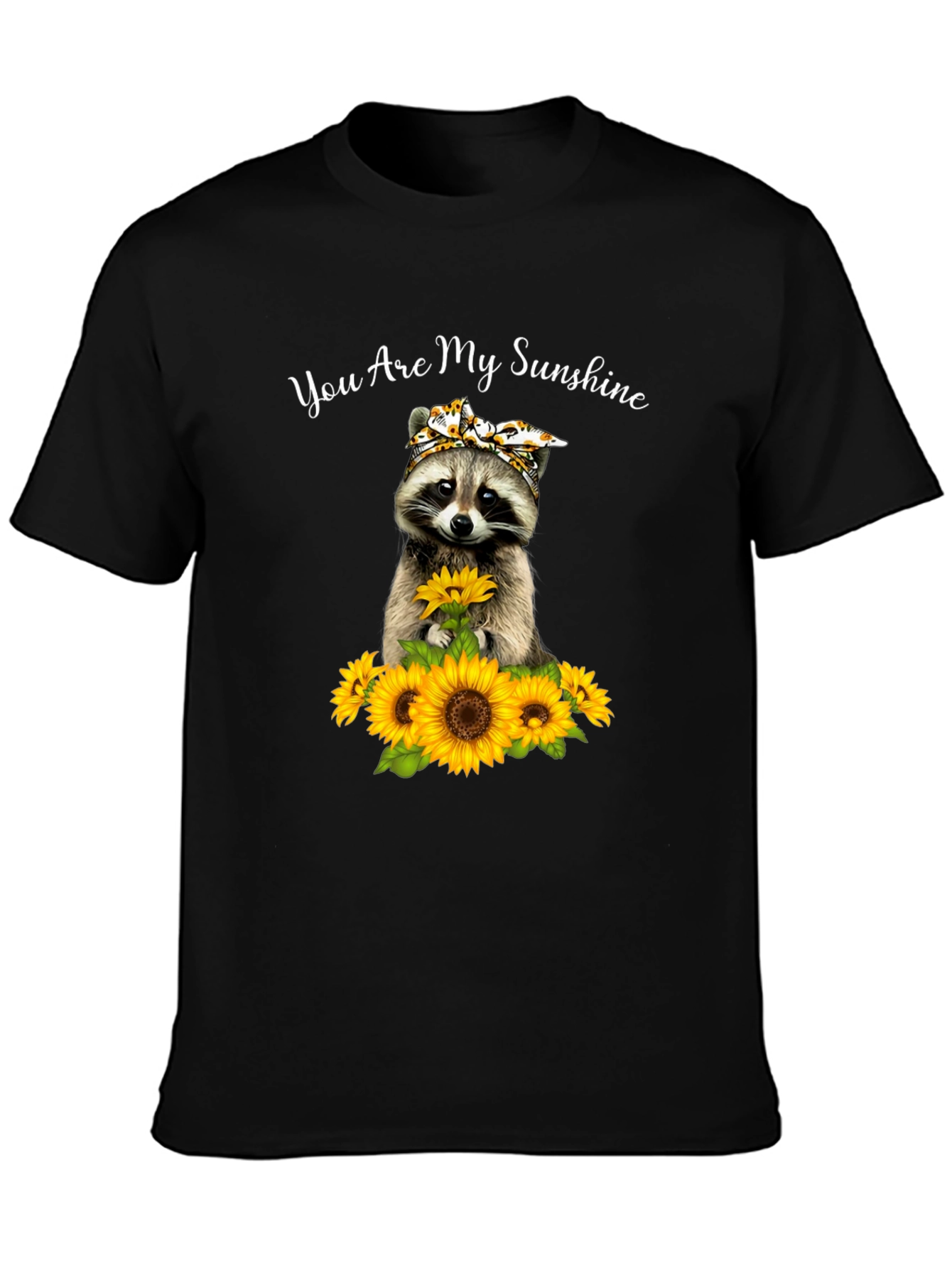 Raccoon Sunflower Graphic Tee - You Are My Sunshine T-Shirt
