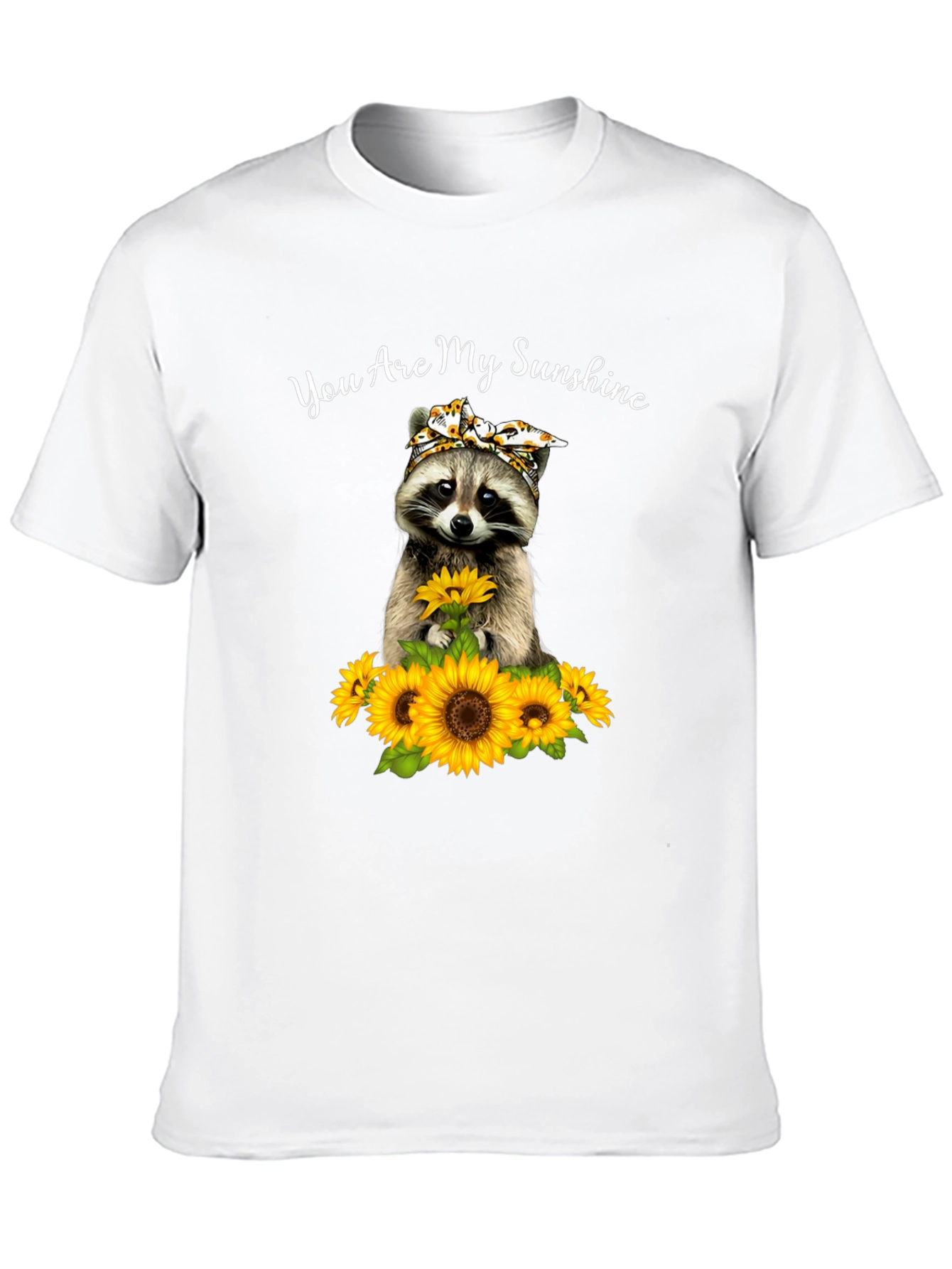 Raccoon Sunflower Graphic Tee - You Are My Sunshine T-Shirt