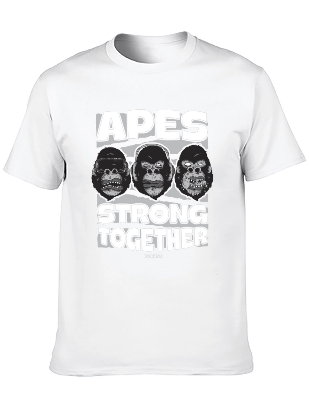 Apes Strong Together Black T-Shirt