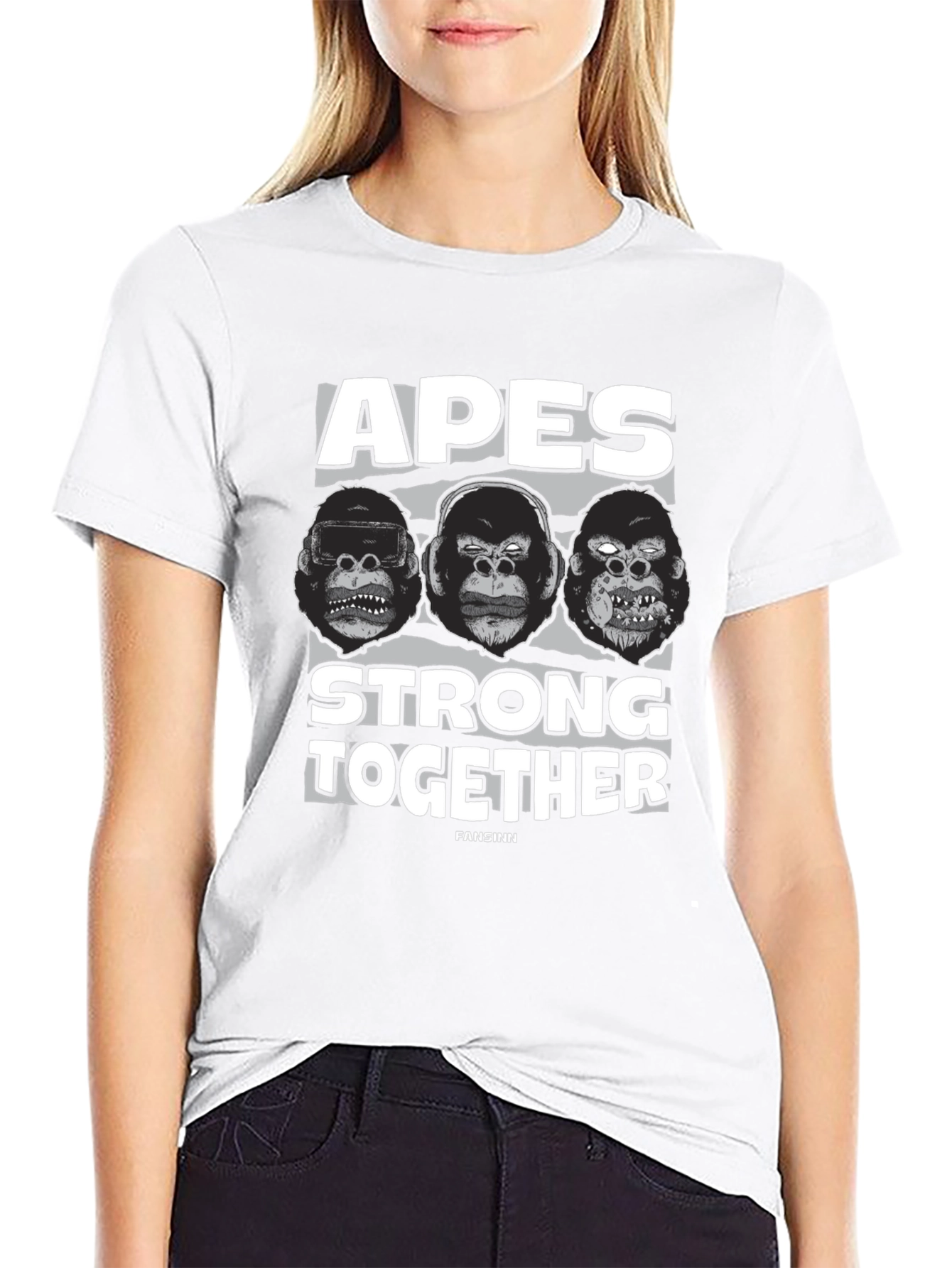 Apes Strong Together Black T-Shirt