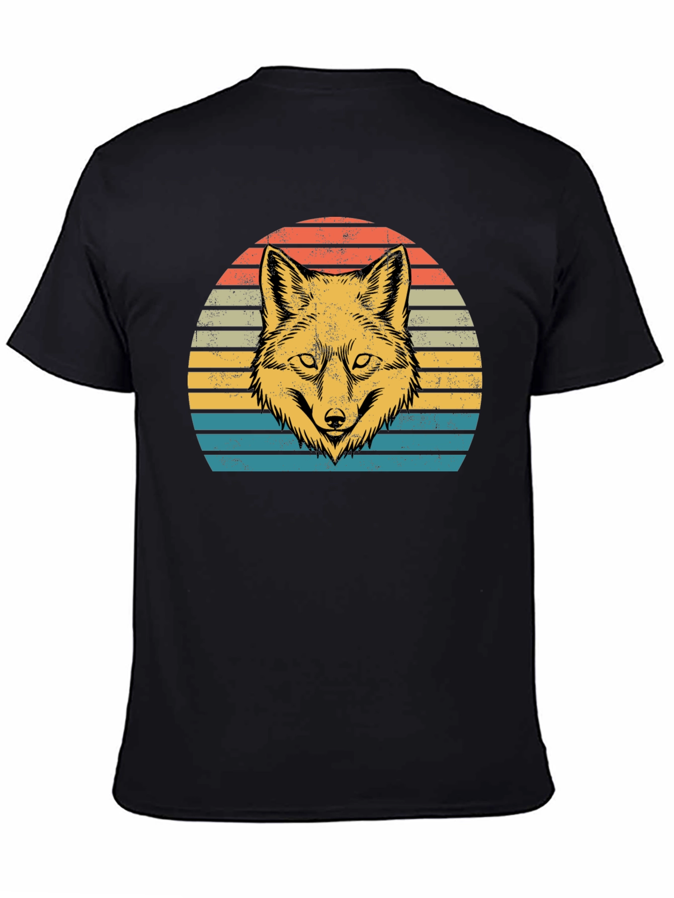 Vintage Fox Graphic Tee - Retro Style Mens T-Shirt