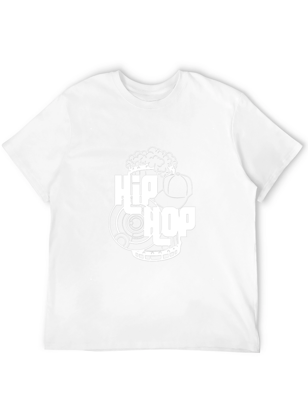 Hip Hop Graphic Print Black T-Shirt