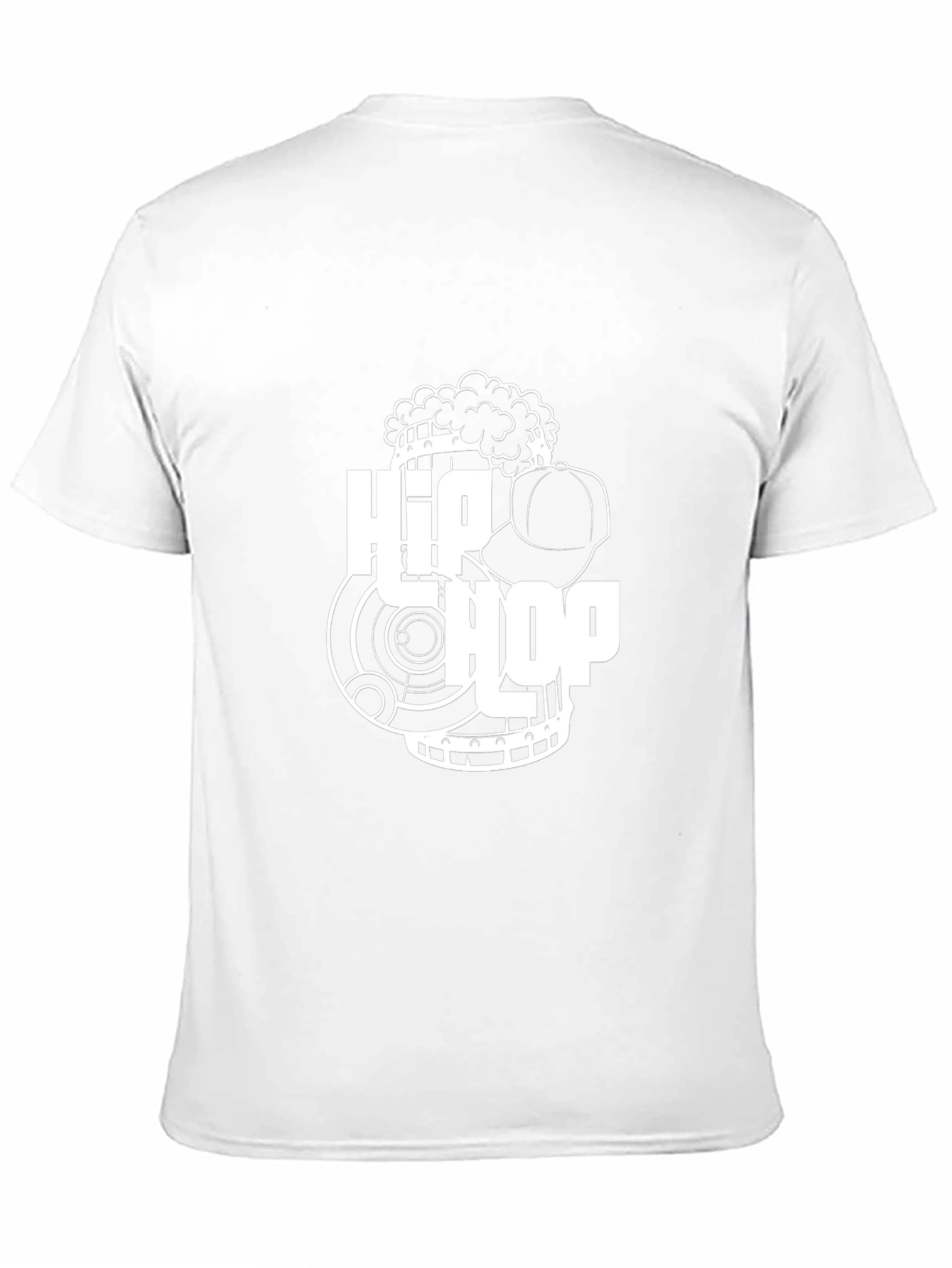 Hip Hop Graphic Print Black T-Shirt