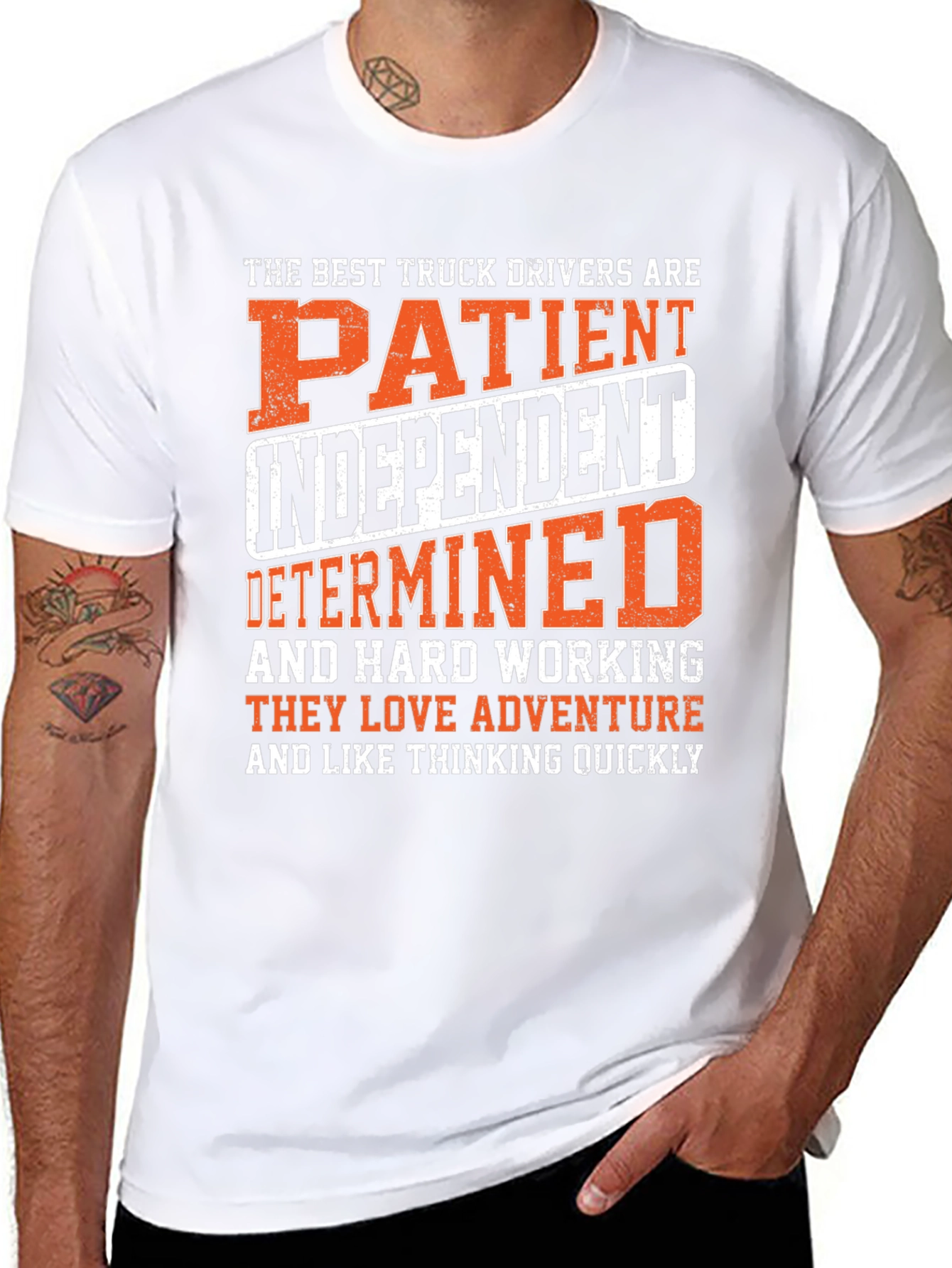 Truck Driver Graphic Tee: Patient Independent Determined