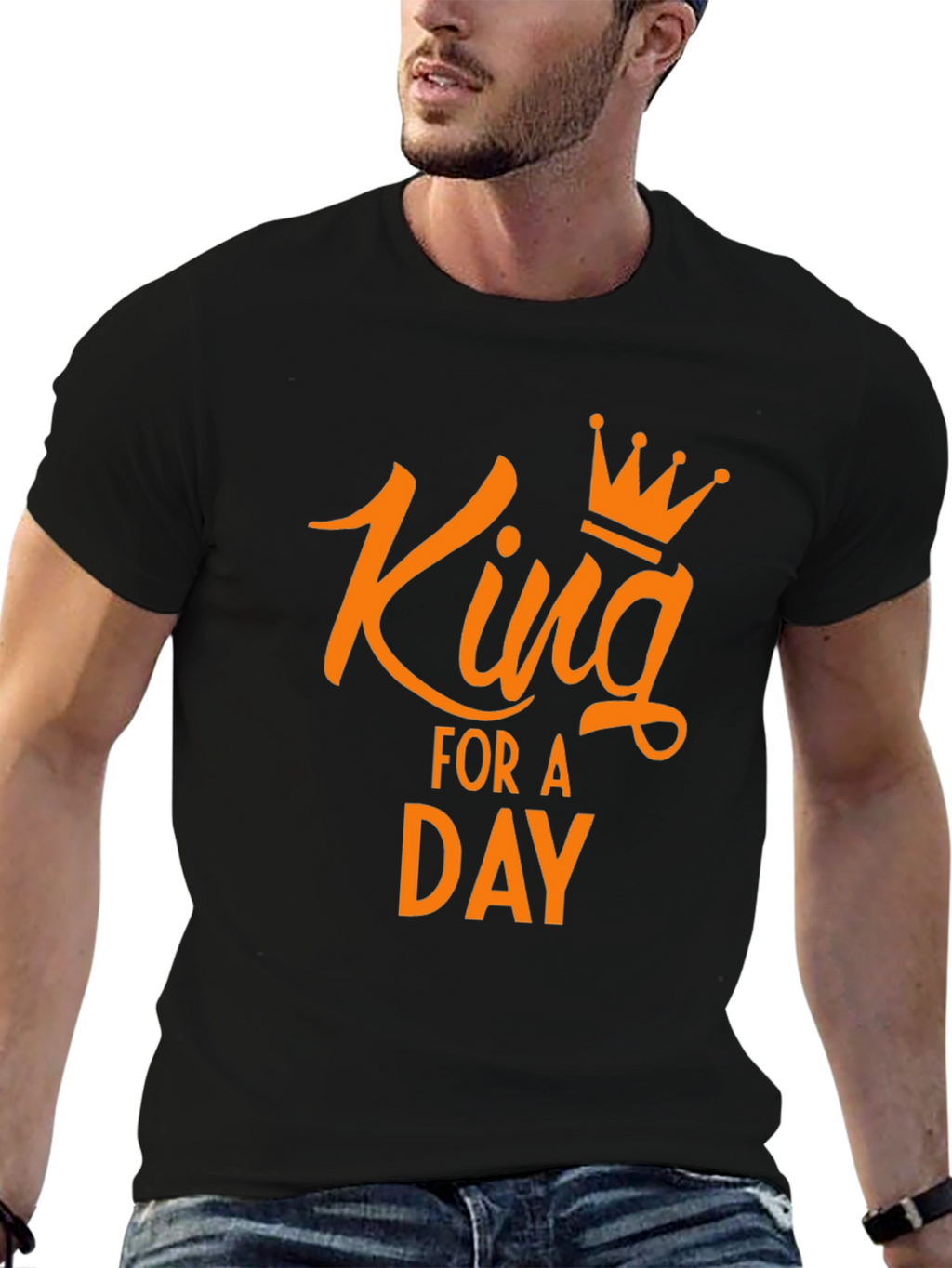 King for a Day Graphic Tee - Black