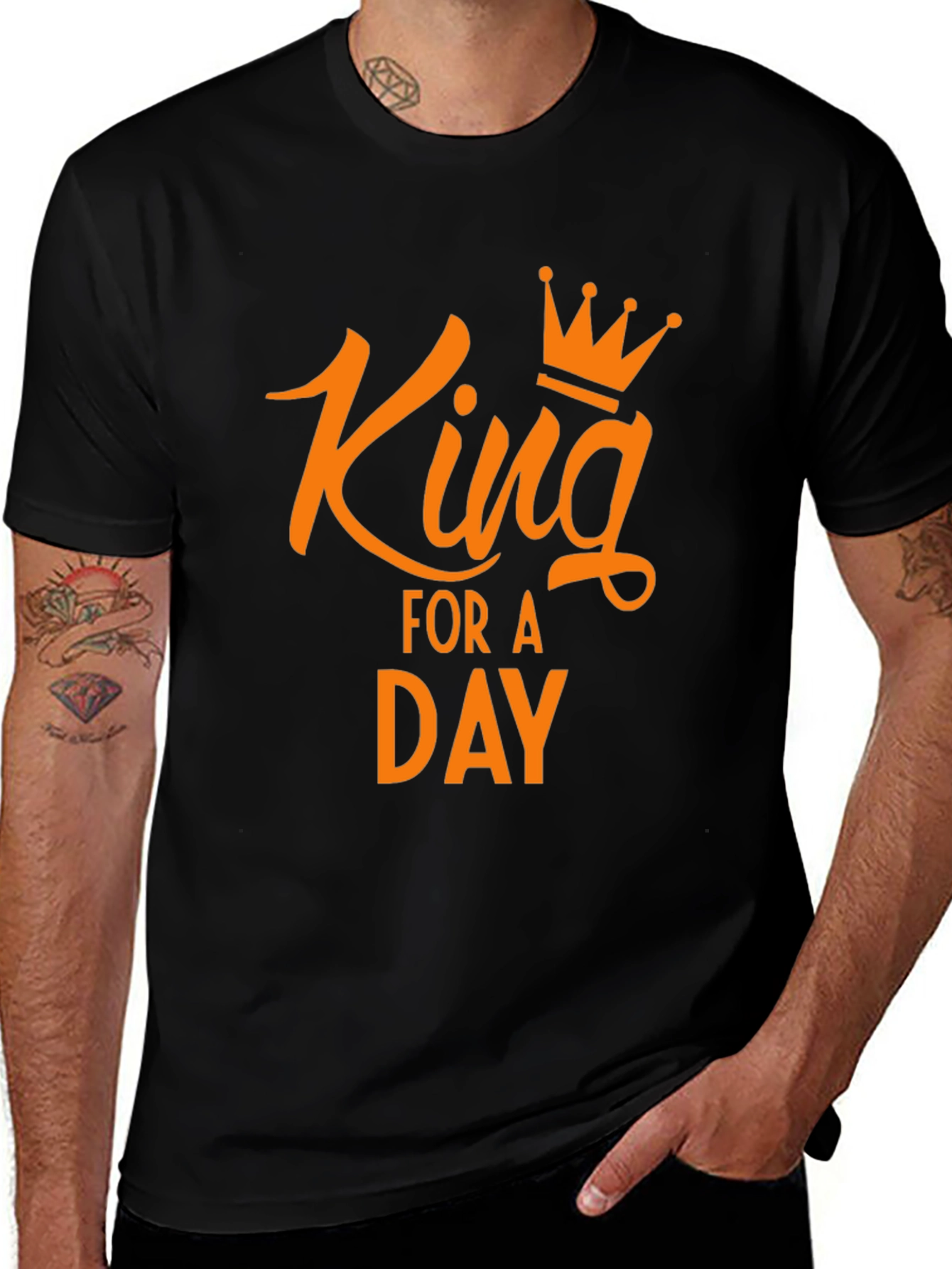 King for a Day Graphic Tee - Black