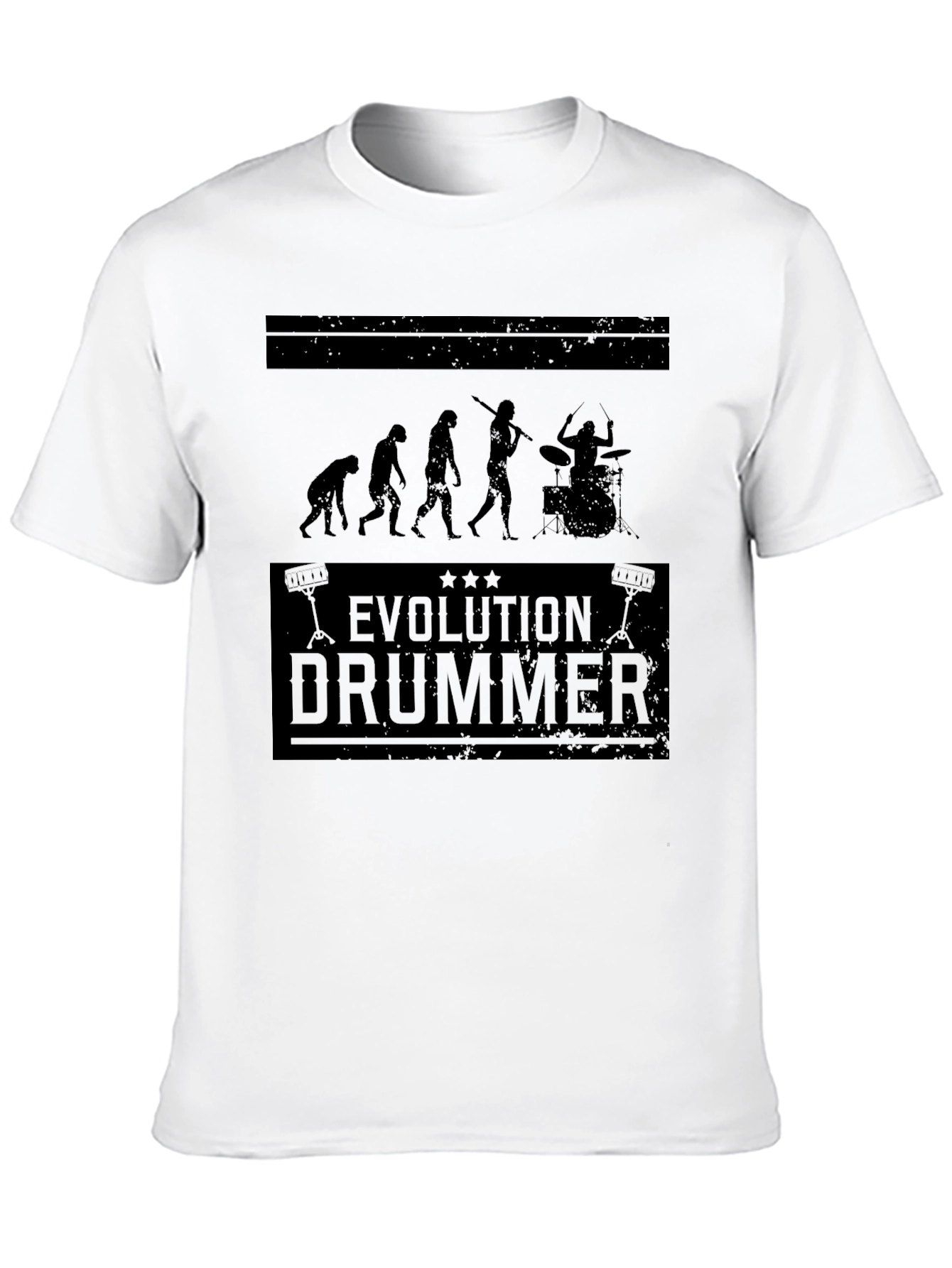 Evolution Drummer Black Graphic Tee