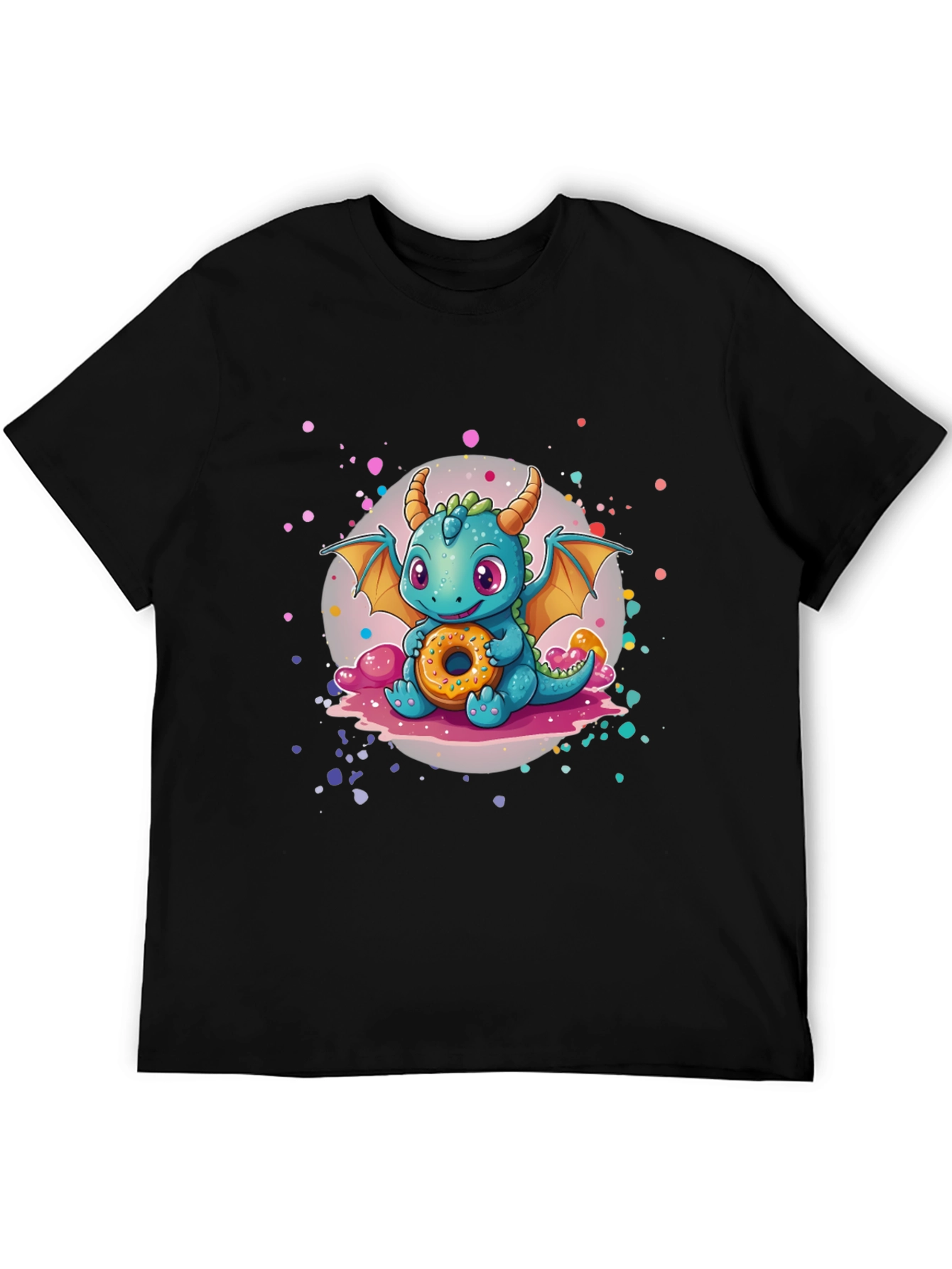 Dragon & Donut Black T-Shirt