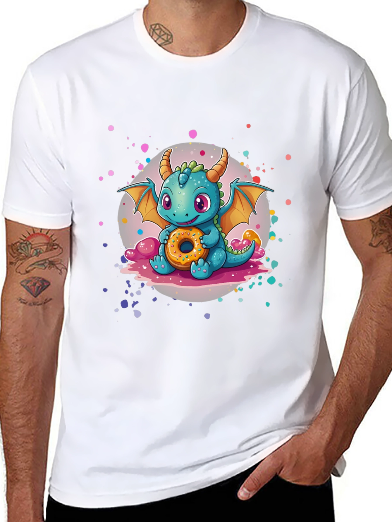 Dragon & Donut Black T-Shirt