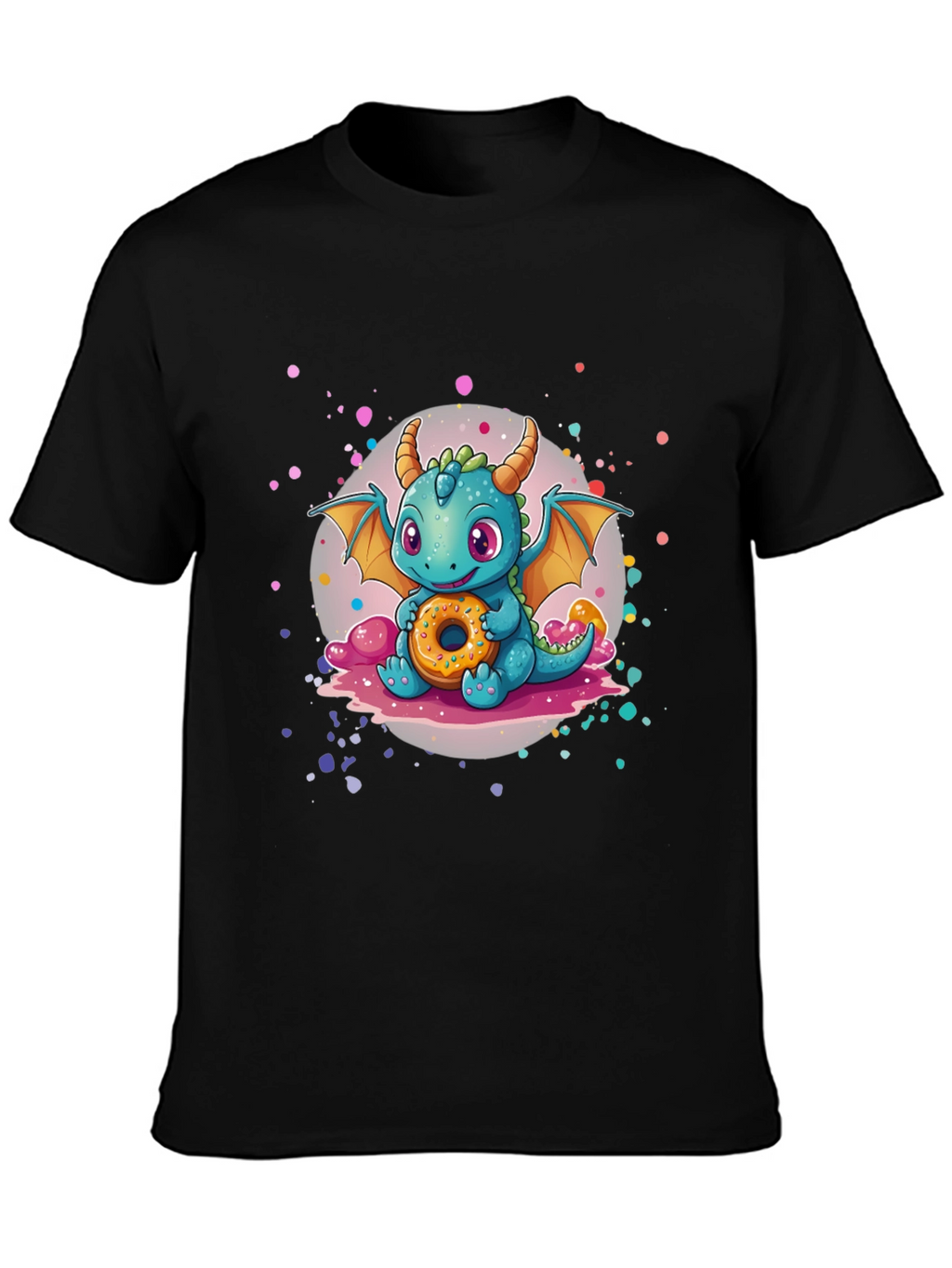 Dragon & Donut Black T-Shirt