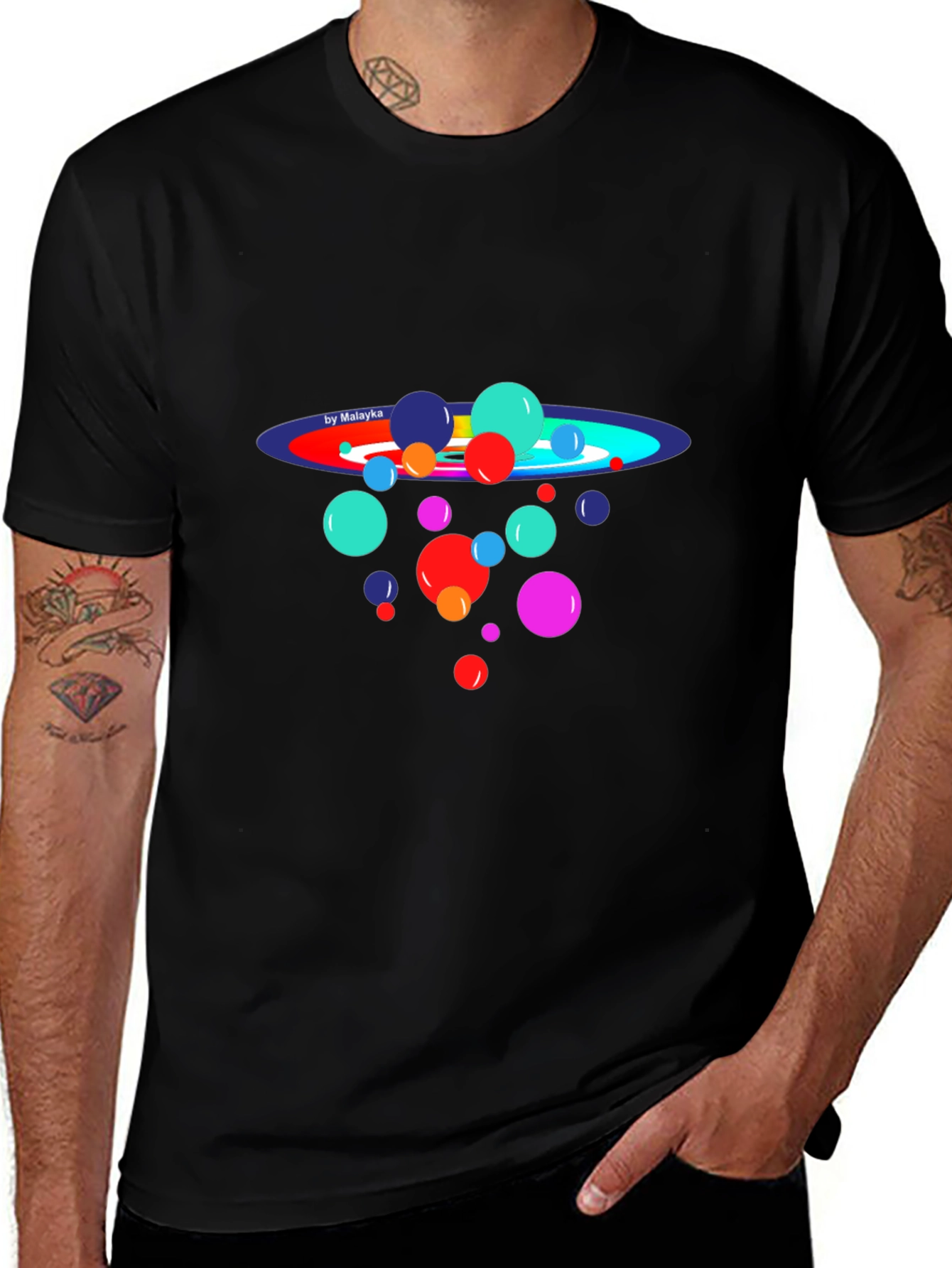 Abstract Orb T-Shirt - Stylish Graphic Tee for Men