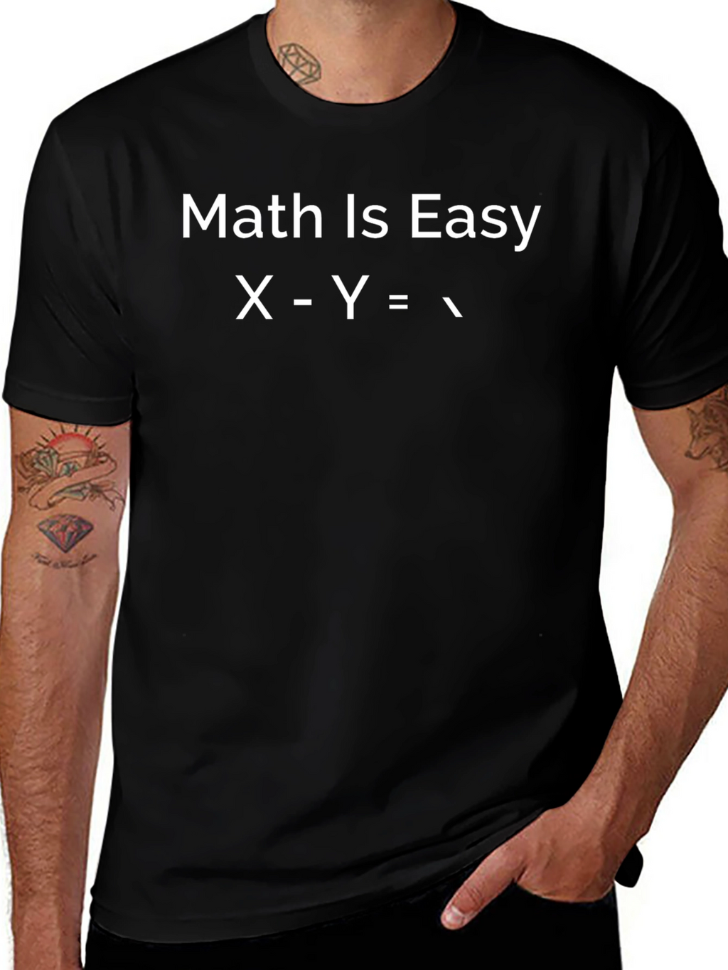 Math Is Easy Mens Black T-Shirt