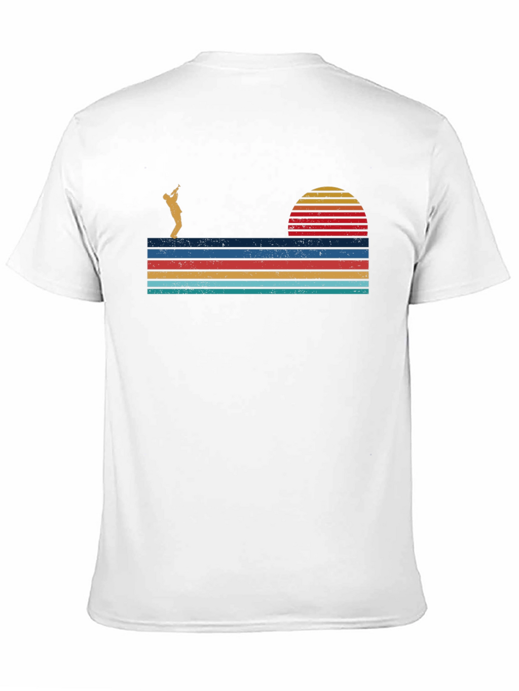 Retro Sunset Saxophone T-Shirt - Classic Design