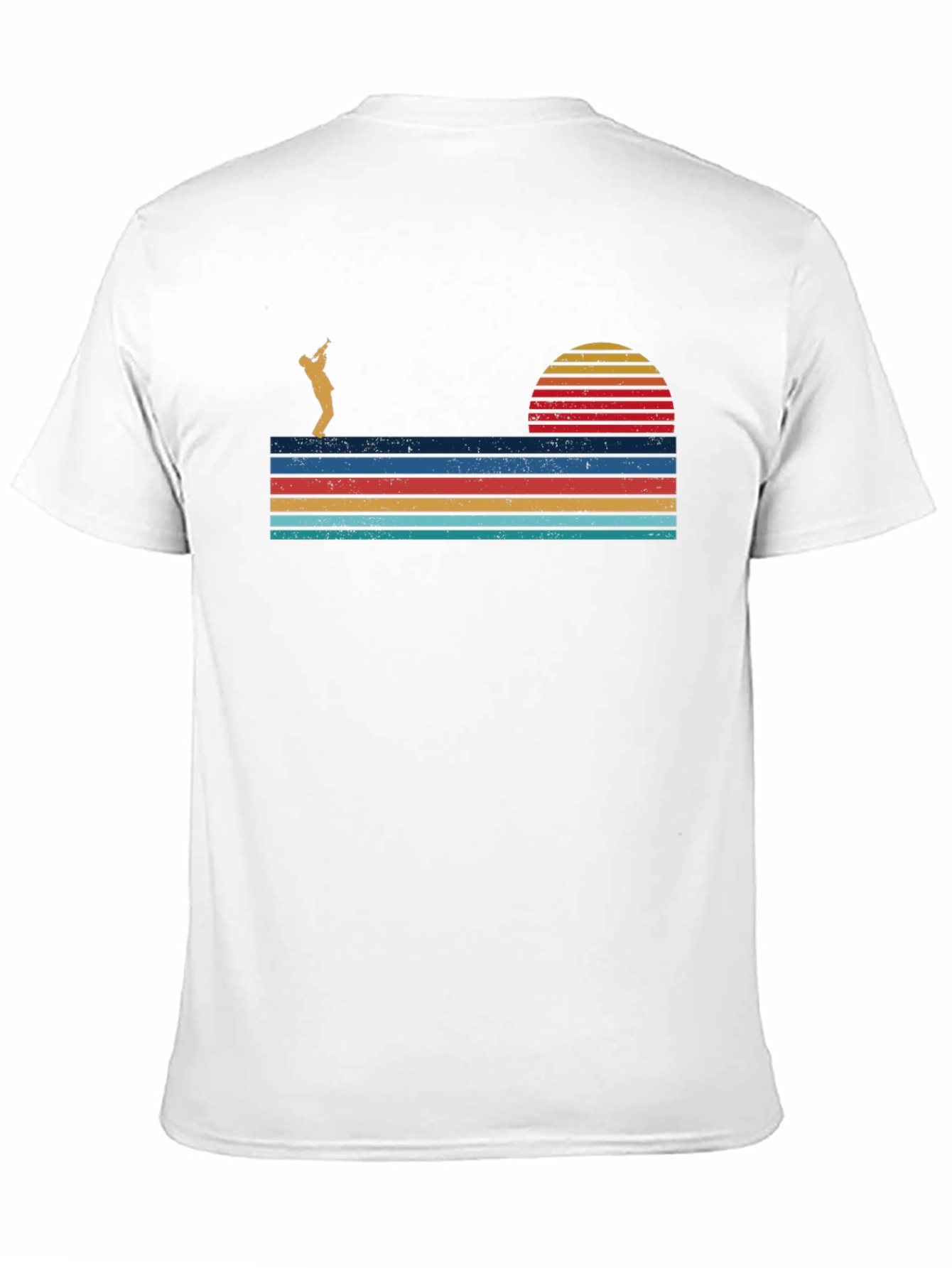 Retro Sunset Saxophone T-Shirt - Classic Design