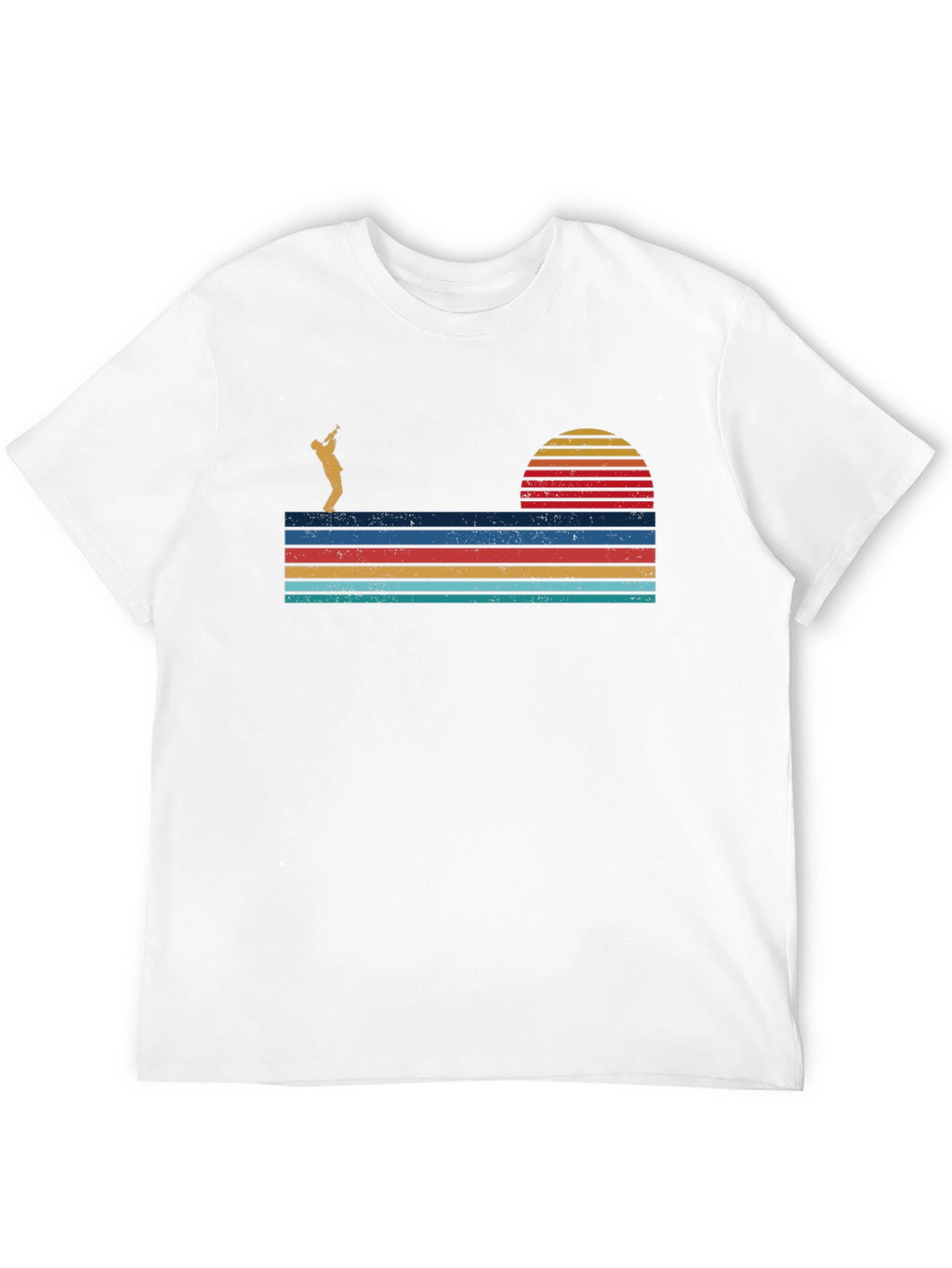 Retro Sunset Saxophone T-Shirt - Classic Design