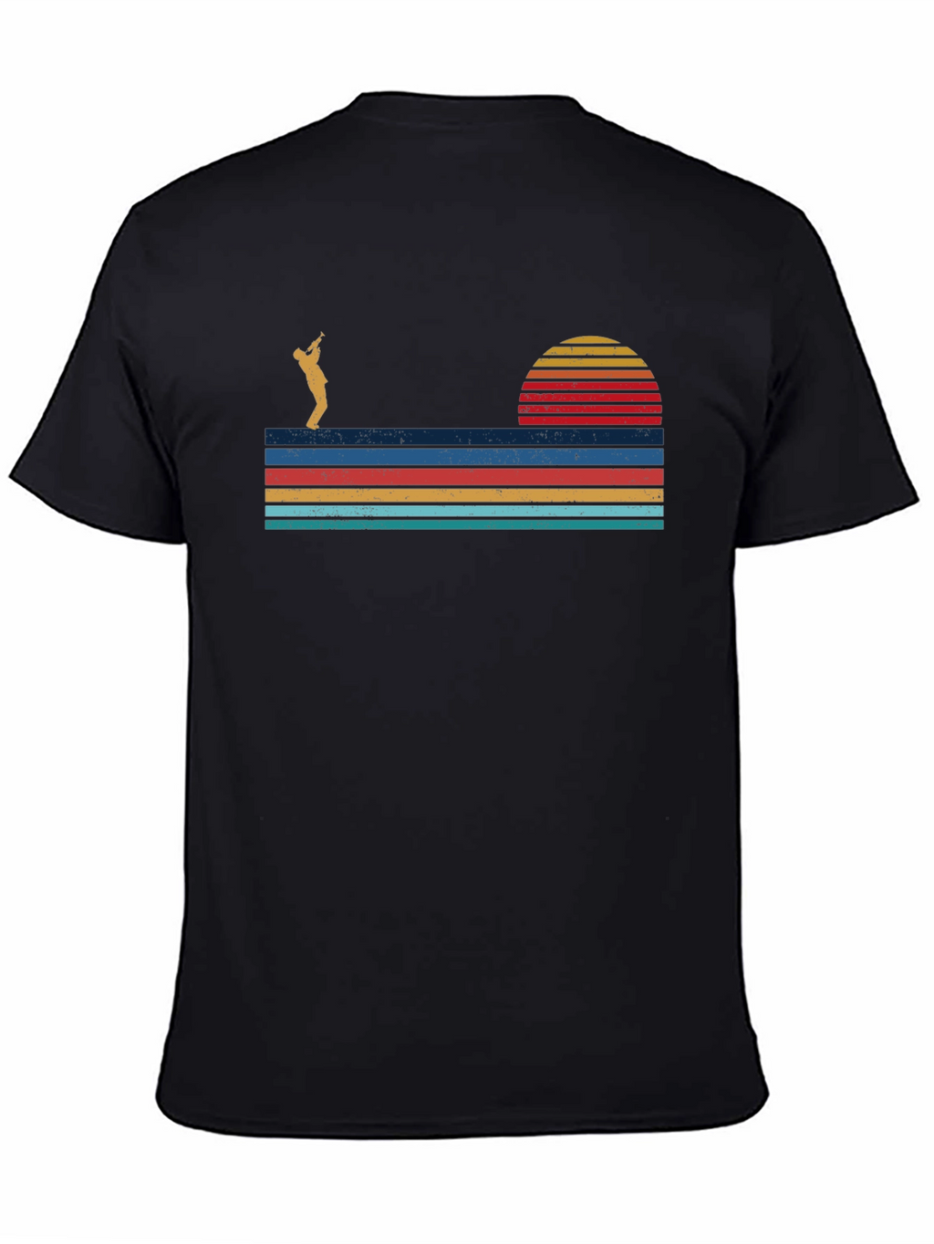 Retro Sunset Saxophone T-Shirt - Classic Design