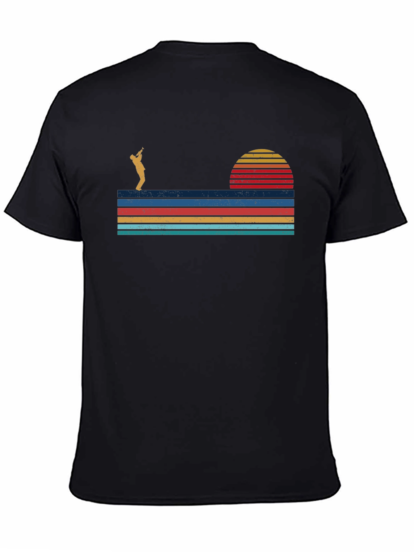 Retro Sunset Saxophone T-Shirt - Classic Design