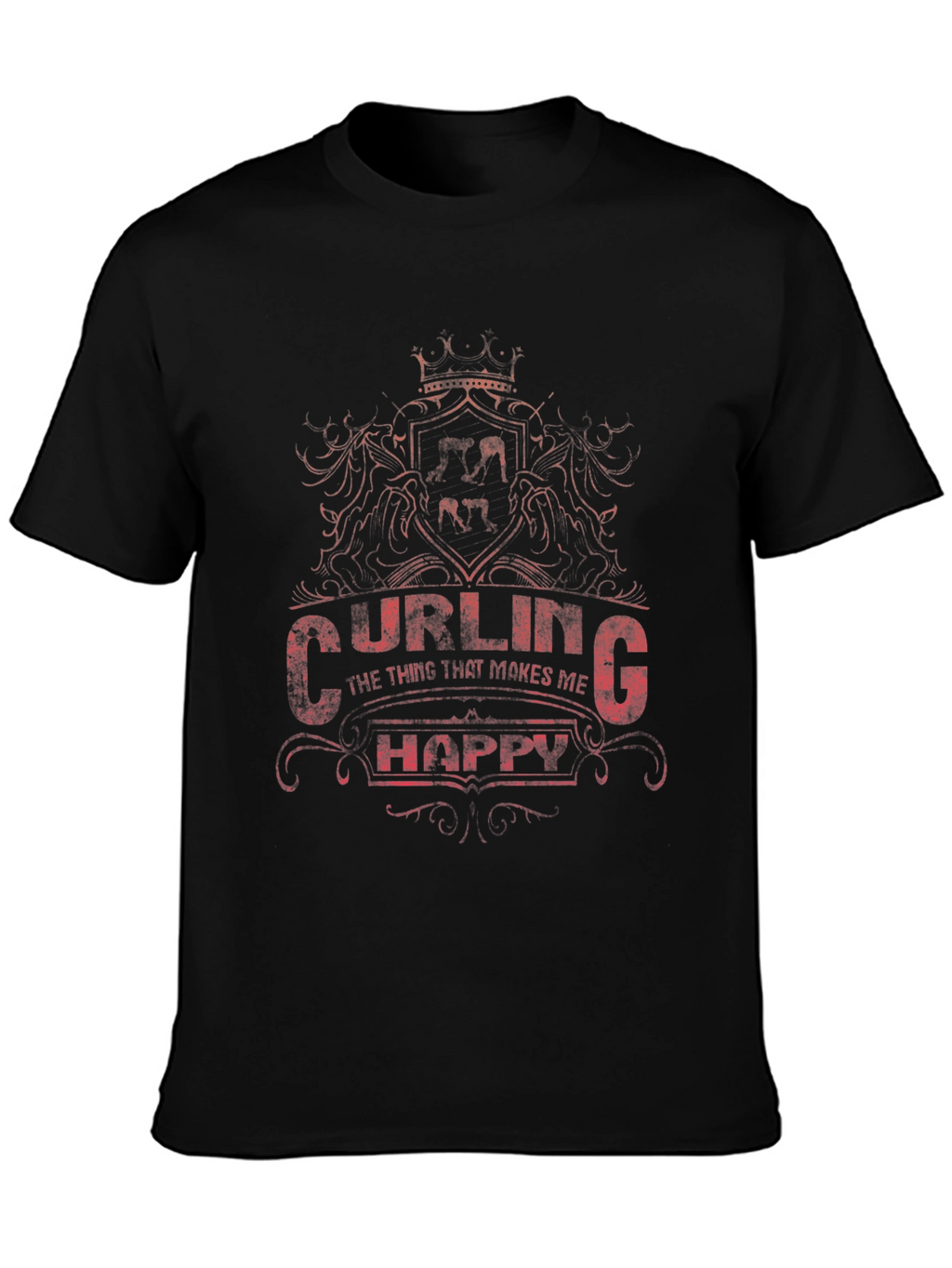 Curling Makes Me Happy T-Shirt