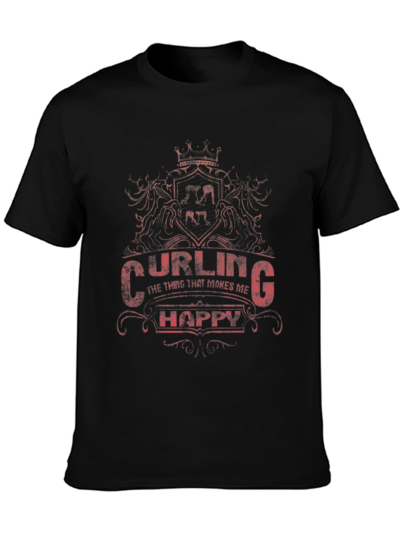 Curling Makes Me Happy T-Shirt