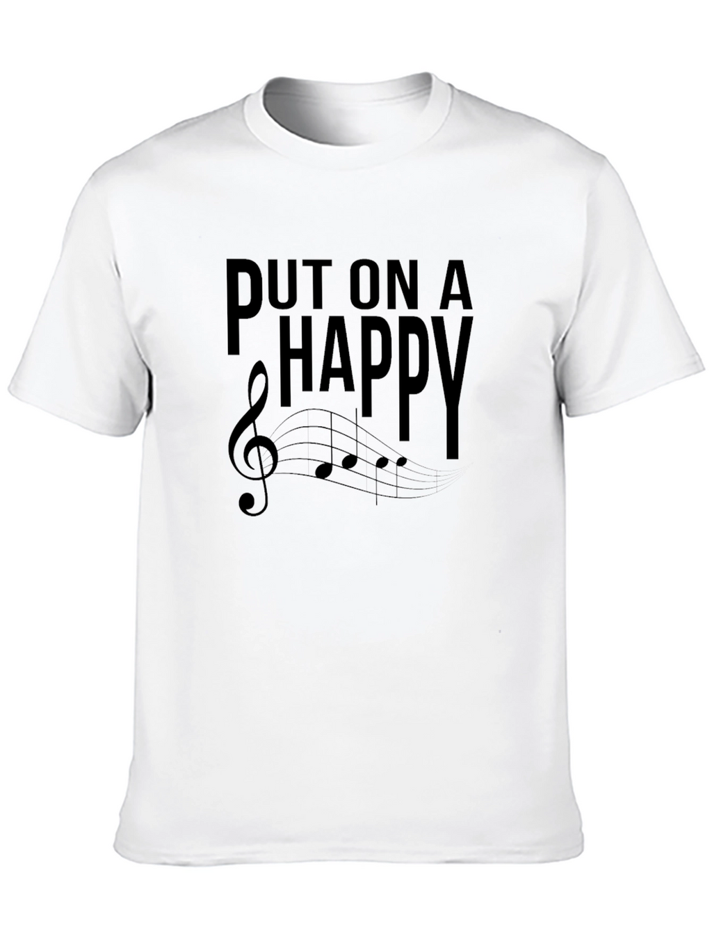Put On a Happy Face Music Graphic T-Shirt