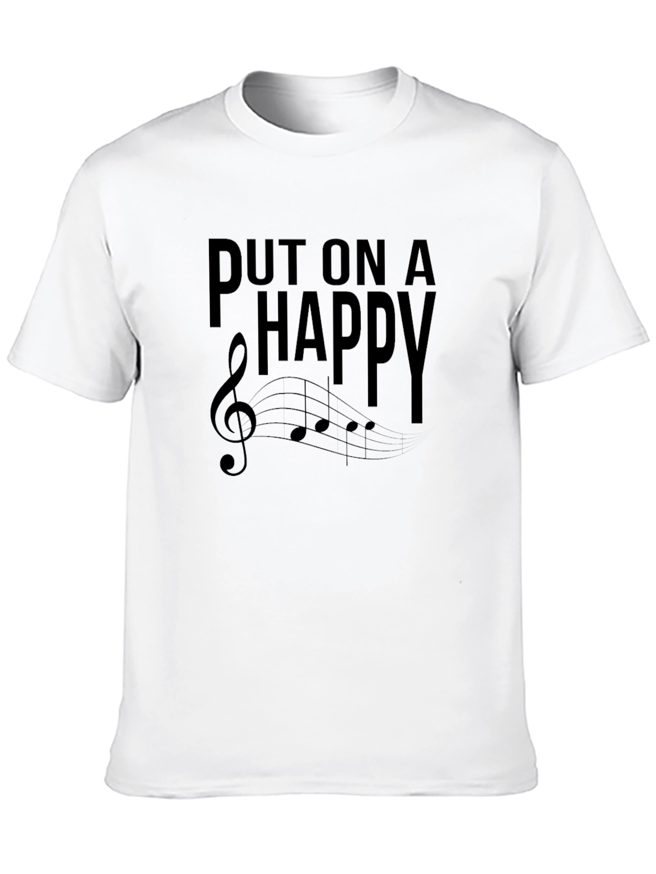 Put On a Happy Face Music Graphic T-Shirt