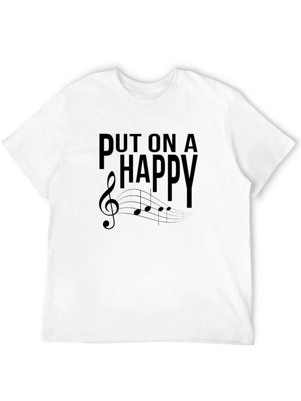 Put On a Happy Face Music Graphic T-Shirt