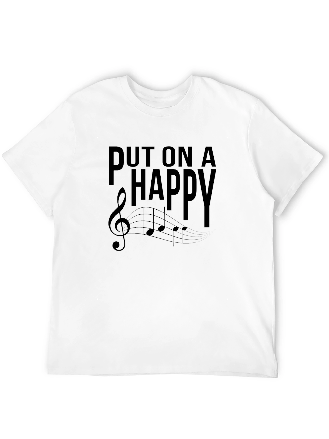 Put On a Happy Face Music Graphic T-Shirt