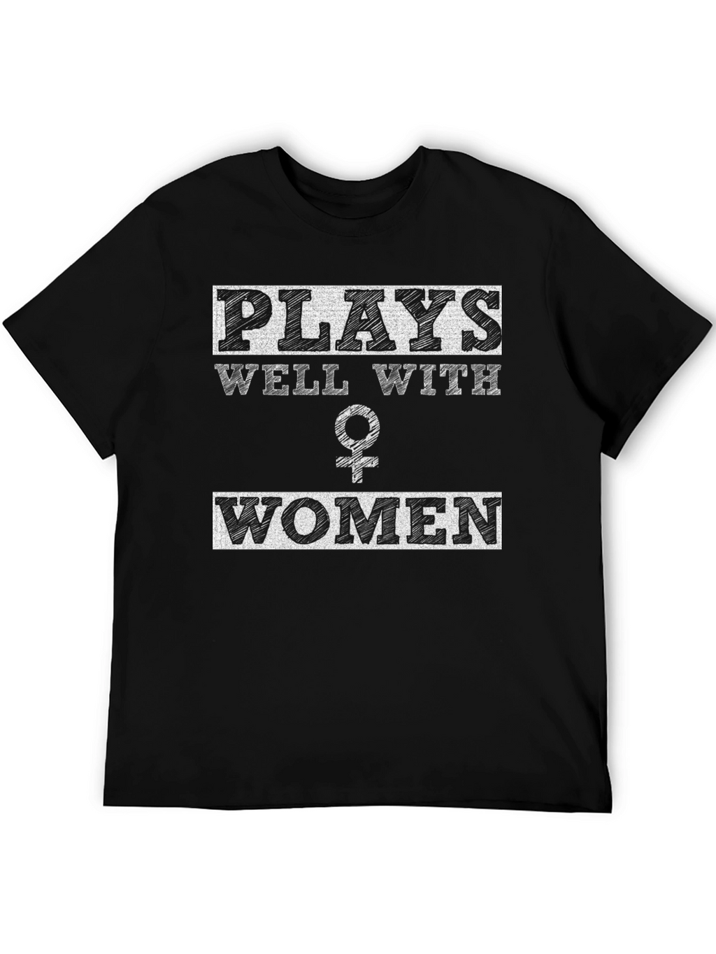 Plays Well With Women Graphic Tee - Black