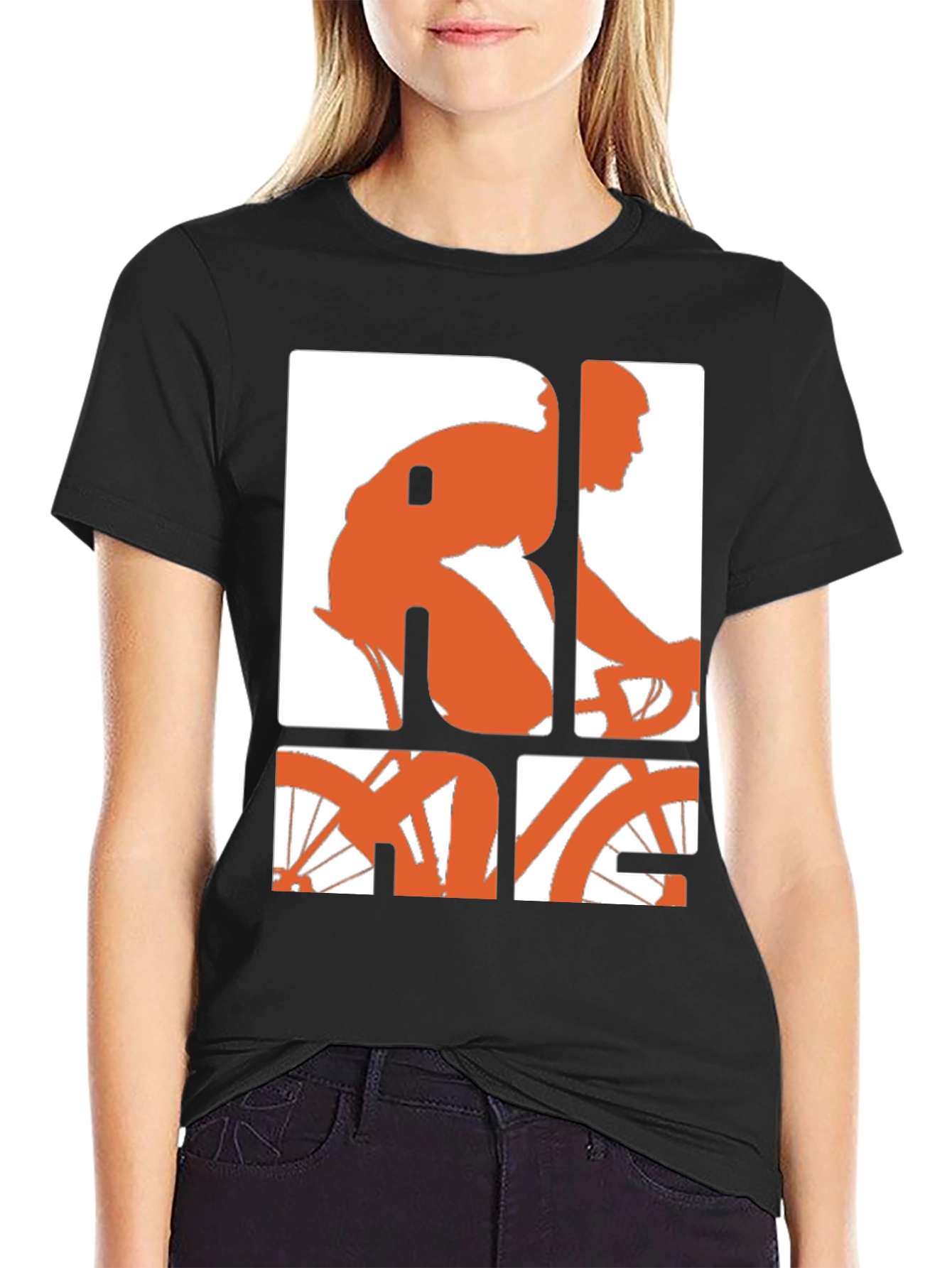 Ride Graphic Tee - Black Cotton Blend T-Shirt