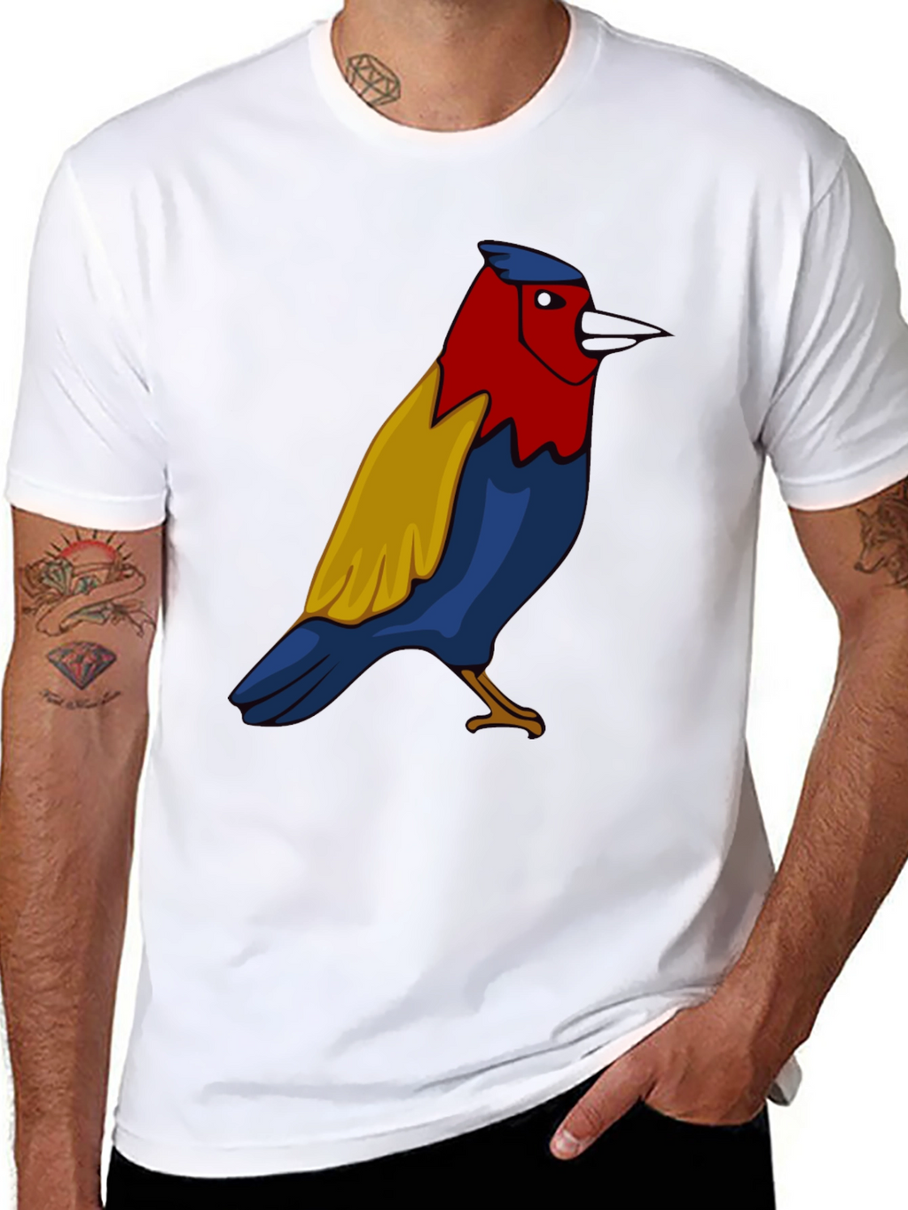 Bird Graphic Black T-Shirt