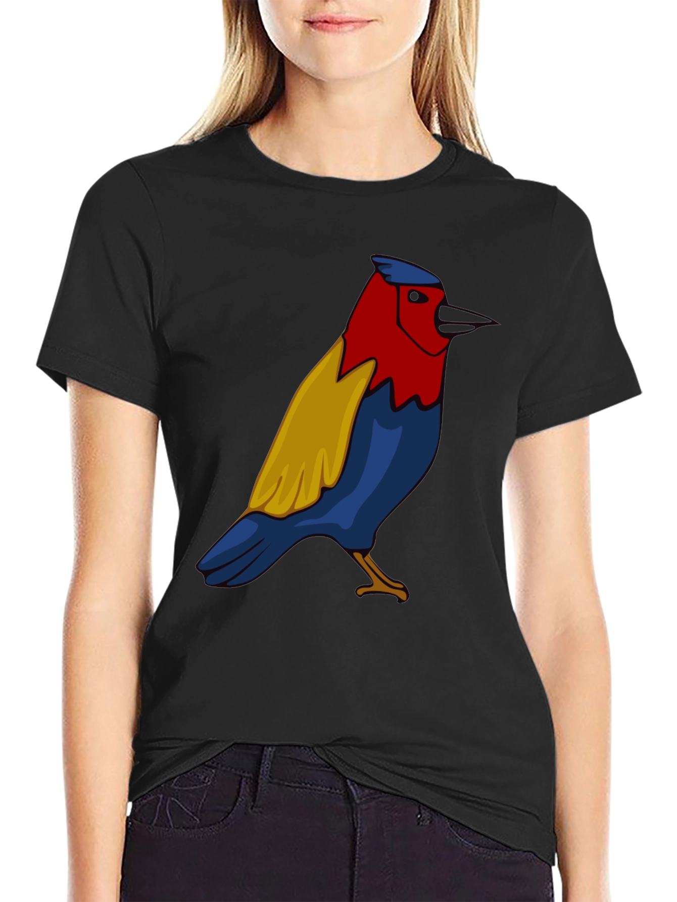 Bird Graphic Black T-Shirt