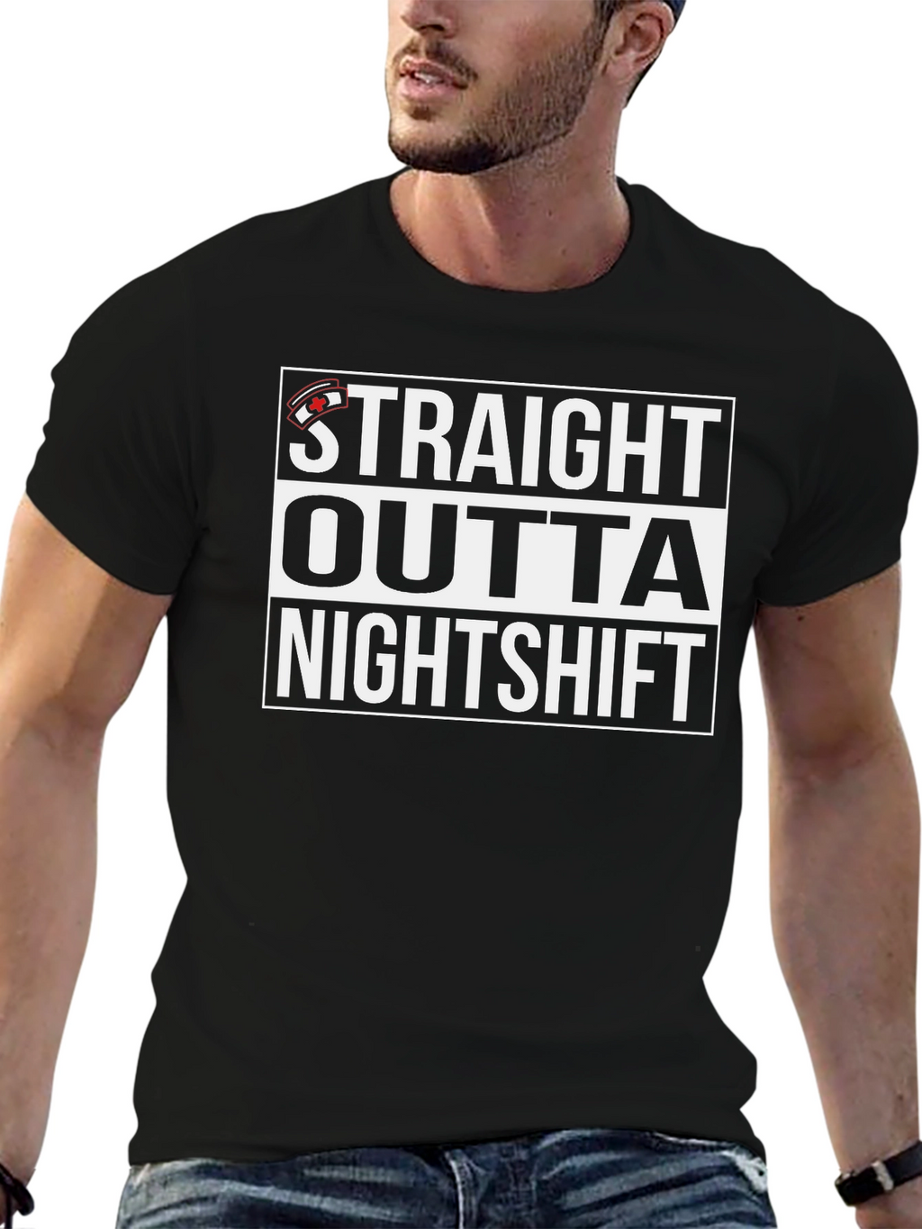 Straight Outta Nightshift Graphic T-Shirt