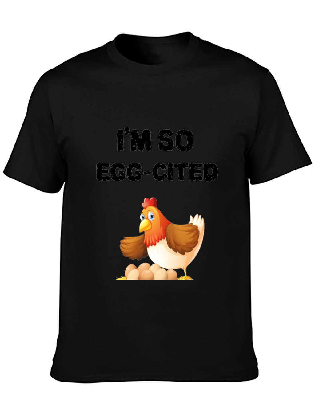 Egg-cited Chicken Graphic Tee - Novelty Mens T-Shirt