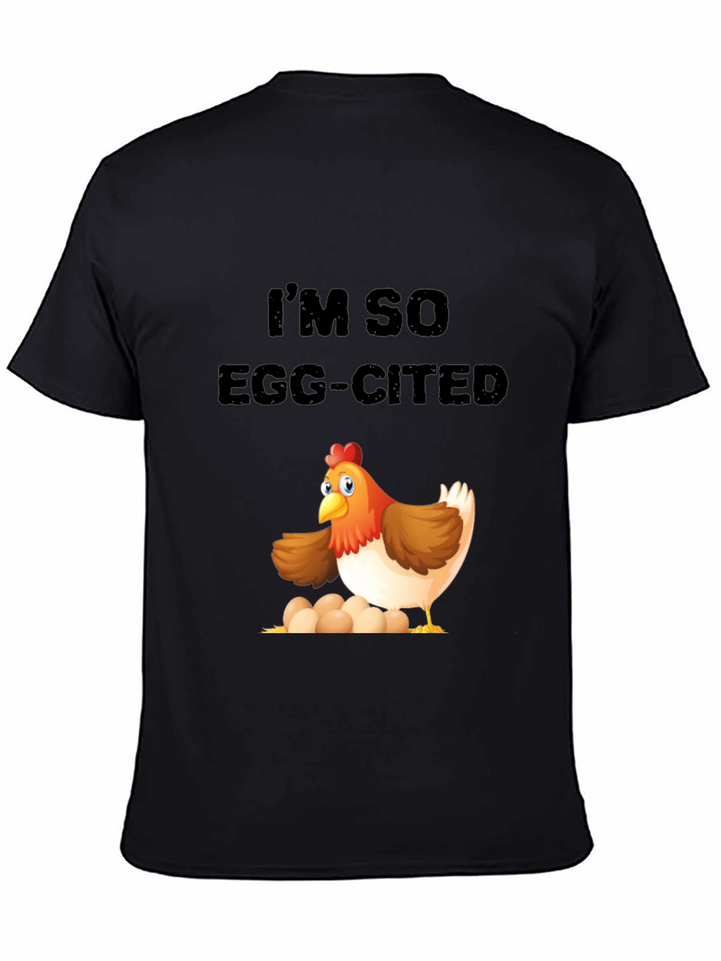Egg-cited Chicken Graphic Tee - Novelty Mens T-Shirt