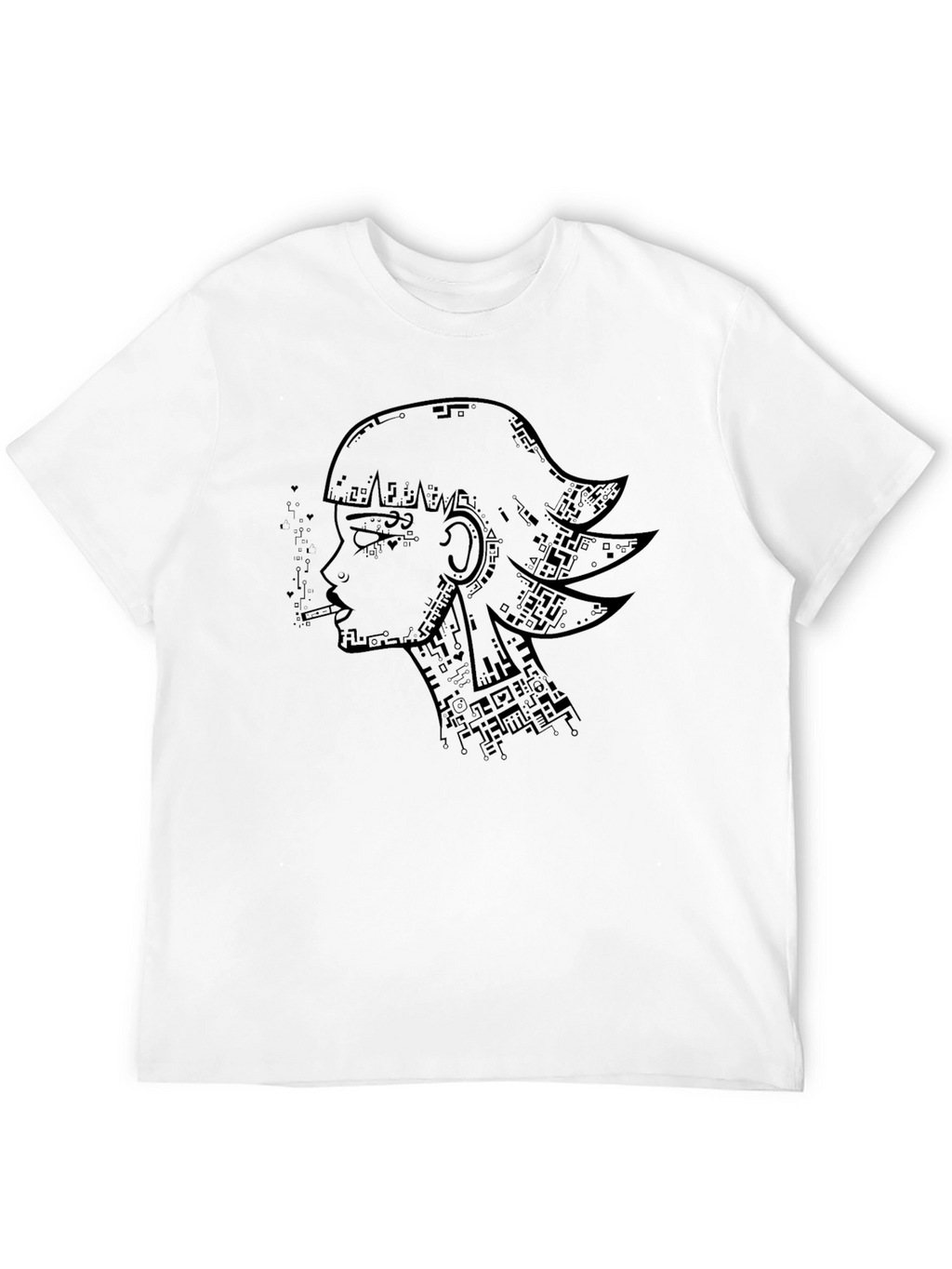 Cyberpunk Girl T-Shirt - Artistic Graphic Tee