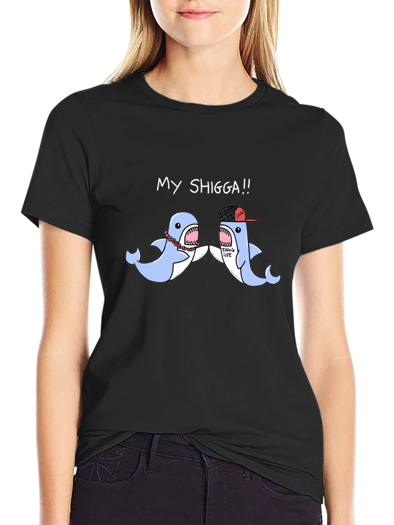 My Shigga Shark Graphic T-Shirt - Unique Design
