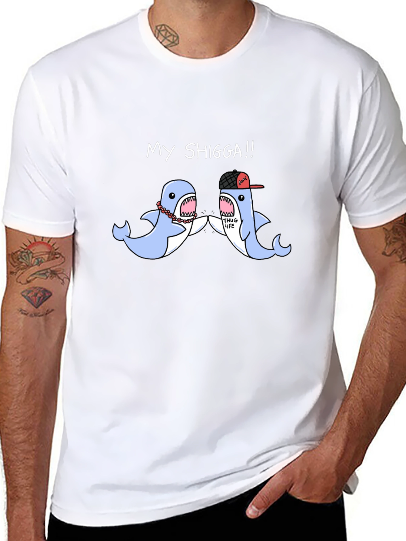 My Shigga Shark Graphic T-Shirt - Unique Design