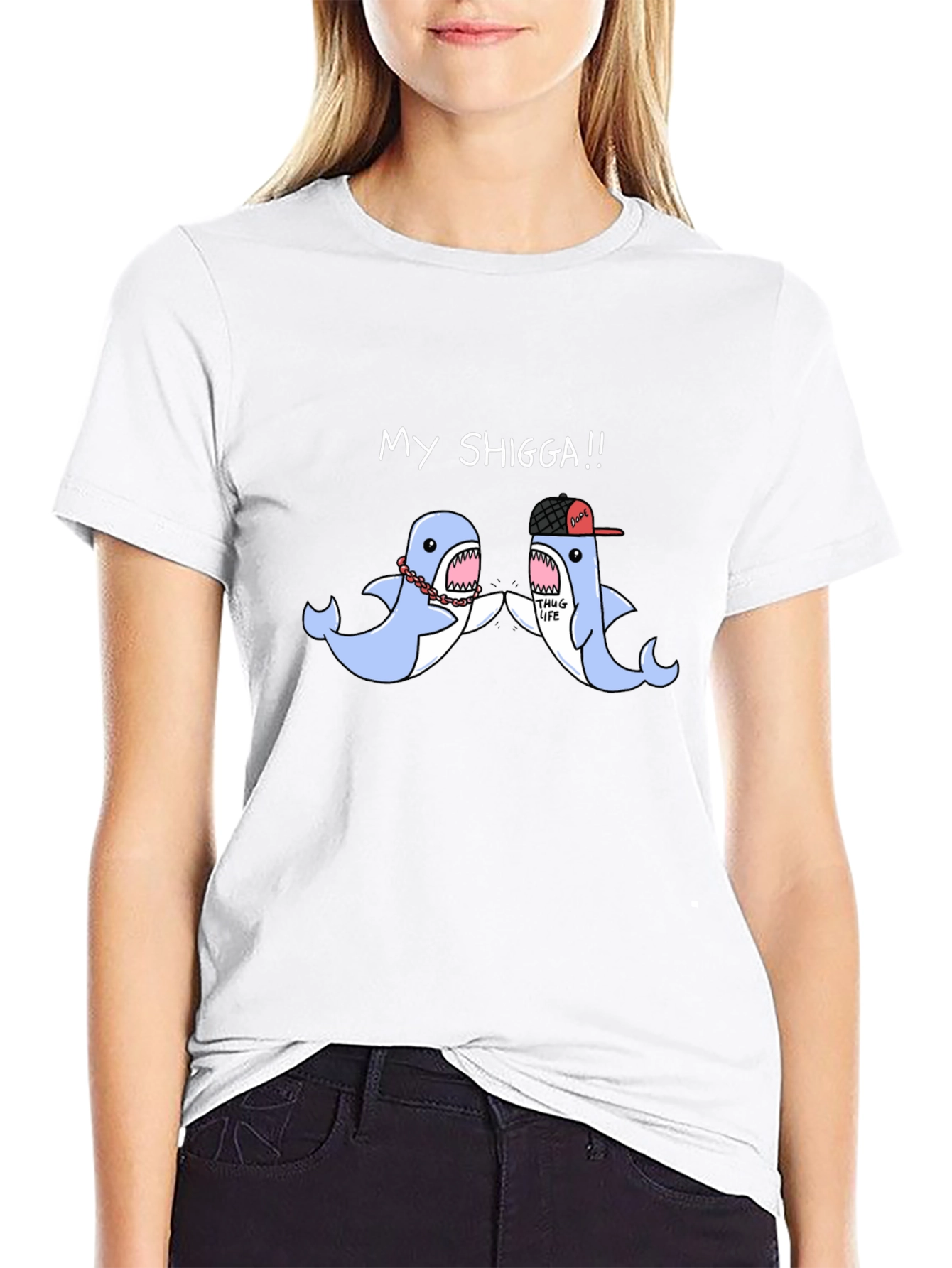 My Shigga Shark Graphic T-Shirt - Unique Design