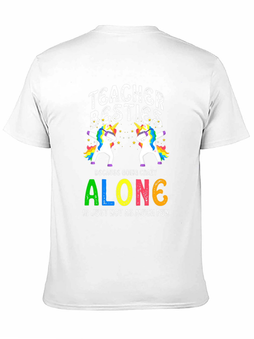 Teacher Besties Unicorn Graphic T-Shirt