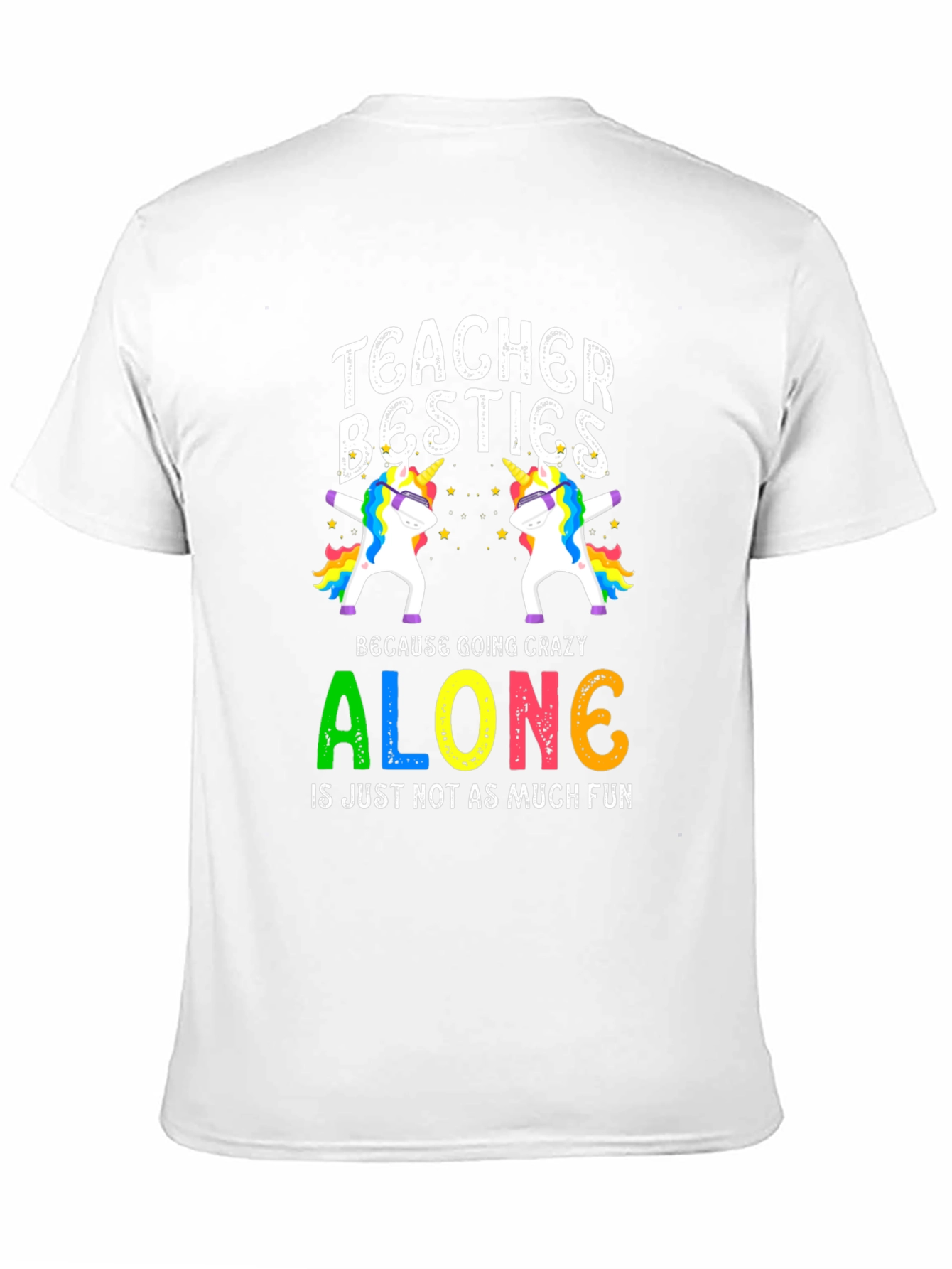 Teacher Besties Unicorn Graphic T-Shirt