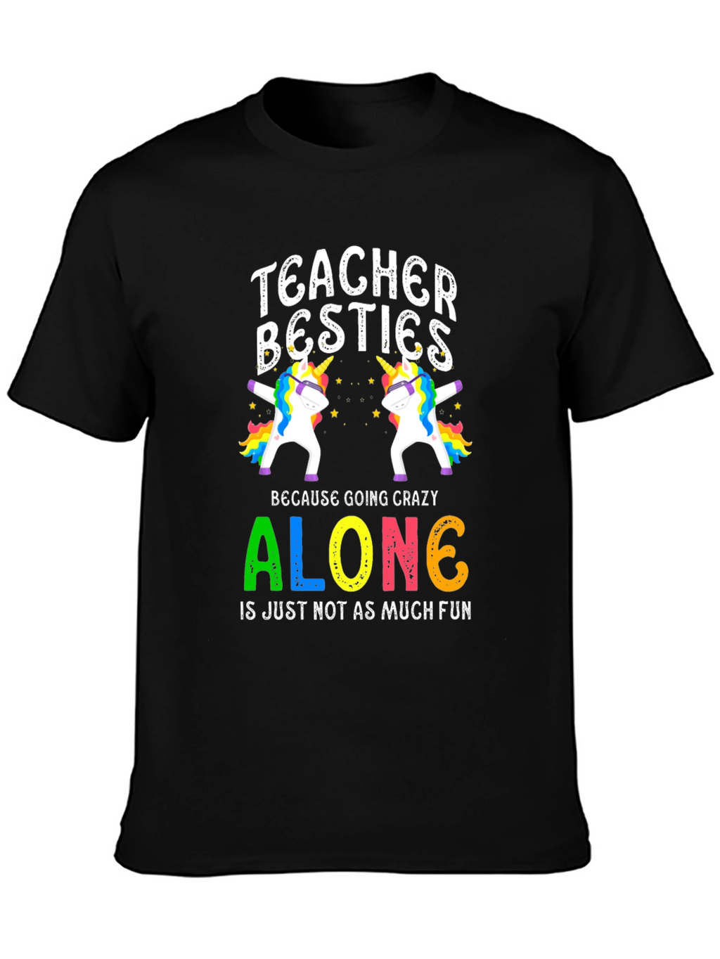 Teacher Besties Unicorn Graphic T-Shirt