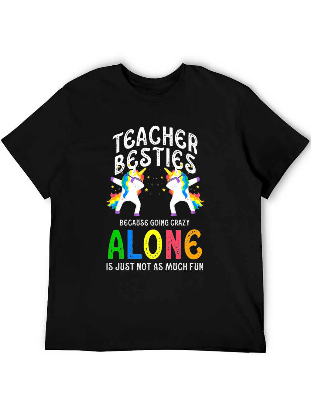 Teacher Besties Unicorn Graphic T-Shirt